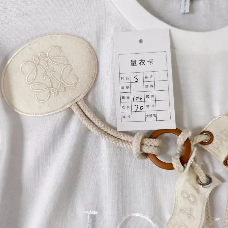 Loewe LOEWE Cotton Drawstring Short Sleeve T-Shirt-2507 Size US S / EU 44-46 / 1 - 9 Thumbnail