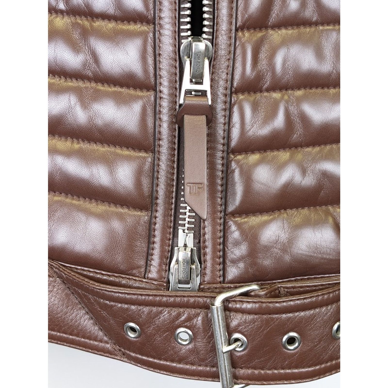 Tom Ford o1rshd1 Leather Jacket in Brown Size US M / EU 48-50 / 2 - 12 Thumbnail