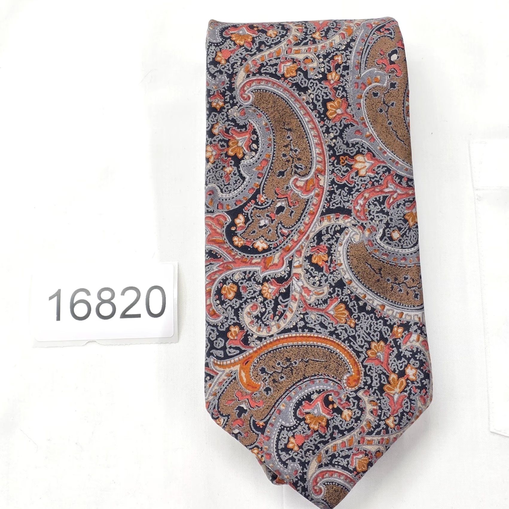 Pierre Cardin VINTAGE Pierre Cardin Necktie Mens Brown Silk 1970s Paisley Designer Stylish Tie Size ONE SIZE - 8 Thumbnail