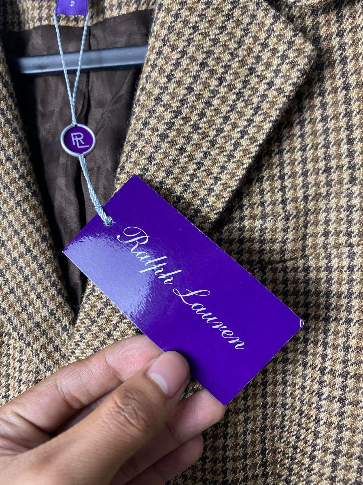 Ralph Lauren Purple Label Polo Ralph Lauren Purple Label Adryan Blazer in Brown Tweed Size 40S - 7 Thumbnail