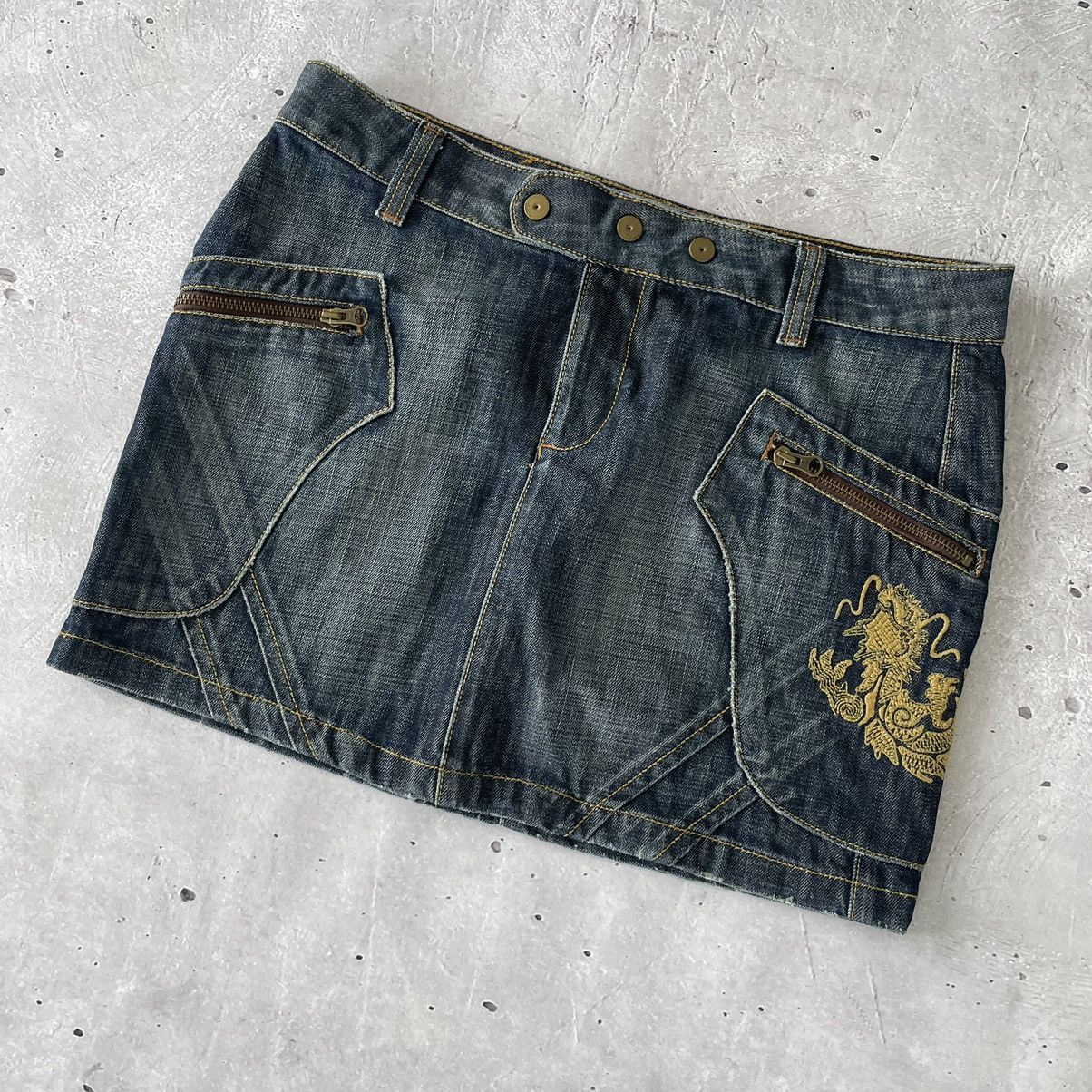 Japanese Brand × Vintage Vintage Cargo Mini Skirt y2k Size 28" / US 6 / IT 42 - 2 Thumbnail