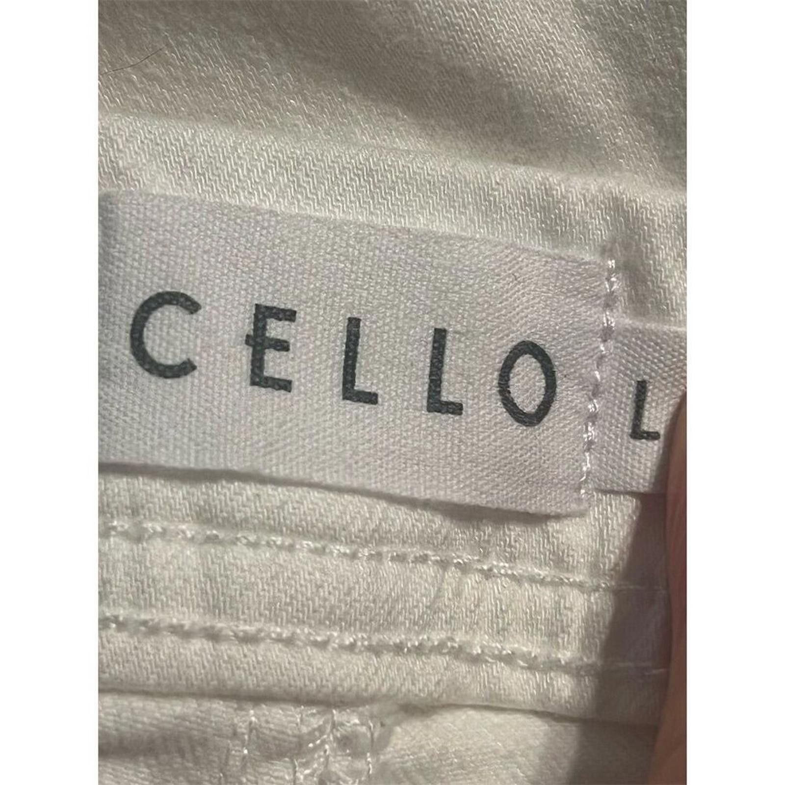 Celio Cello wide bell bottom flare Leg Stretch Pants White Size L Size 36" / US 14 / IT 50 - 8 Thumbnail