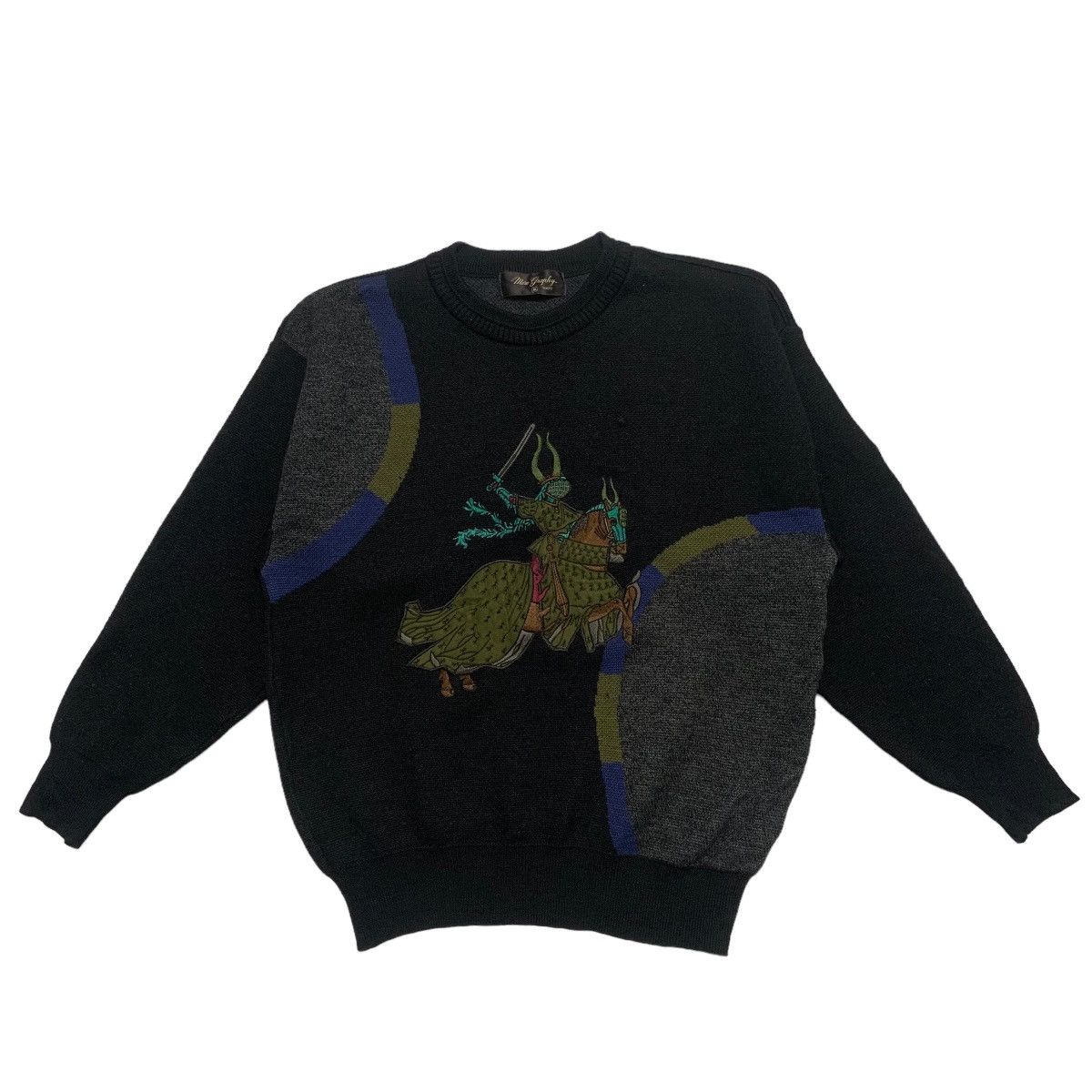 Japanese Brand More Graphy Warrior Knitwear Sweater Size US S / EU 44-46 / 1 - 1 Thumbnail