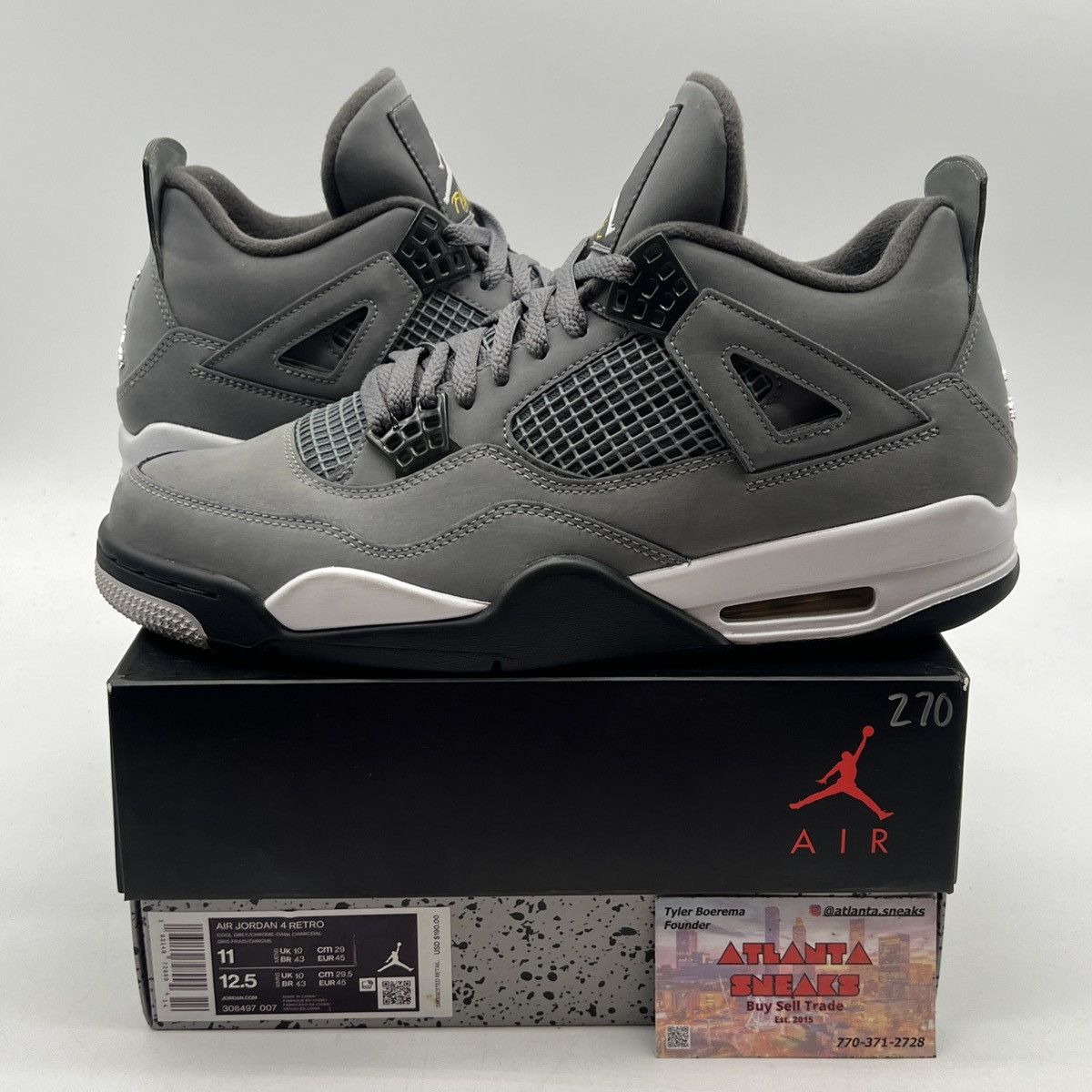 Jordan Brand Air Jordan 4 cool grey Size US 11 / EU 44 - 1 Thumbnail