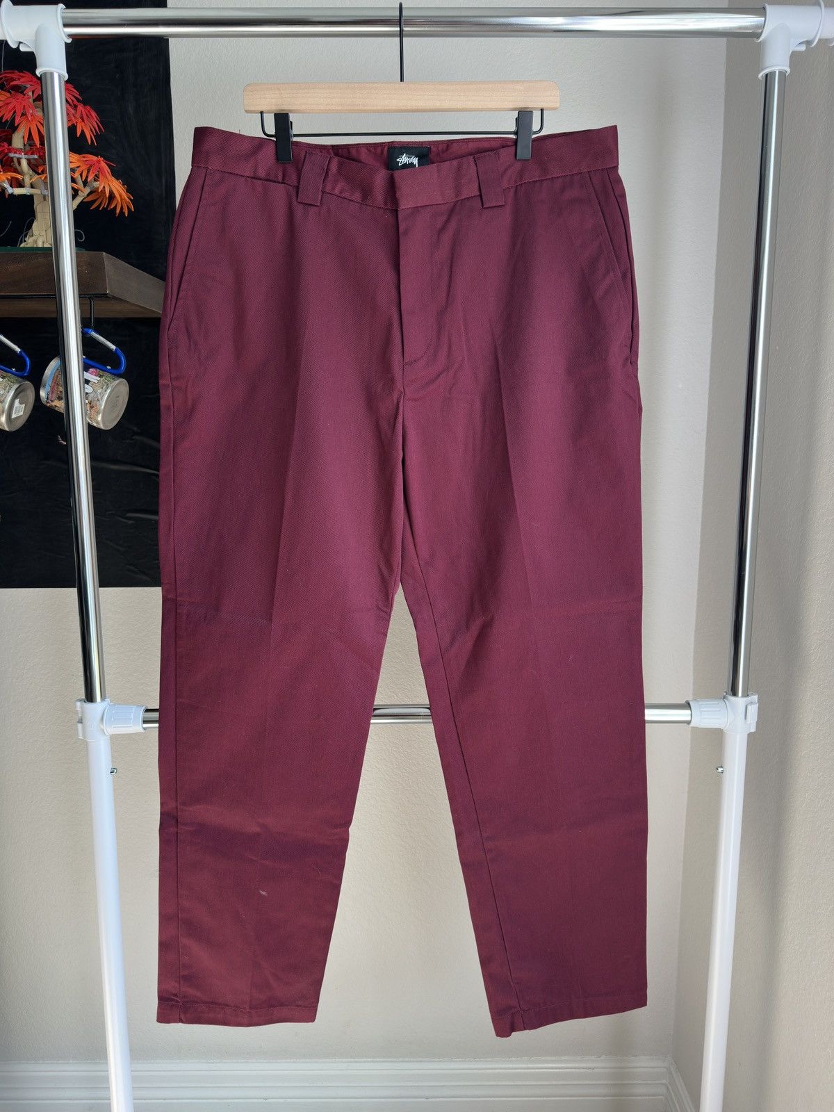 Stussy Chino Dress Pants Burgundy Size US 38 / EU 54 - 1 Thumbnail