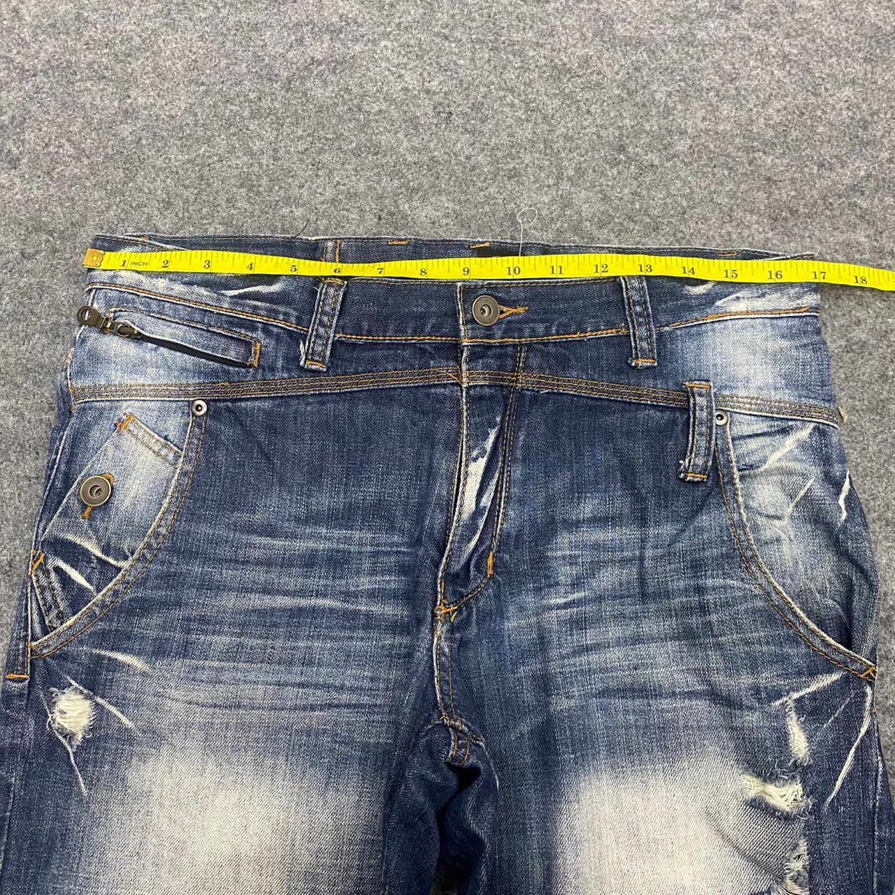 If Six Was Nine 💥Best Offer💥Vintage Japanese Brand Distressed Denim Size US 34 / EU 50 - 5 Thumbnail