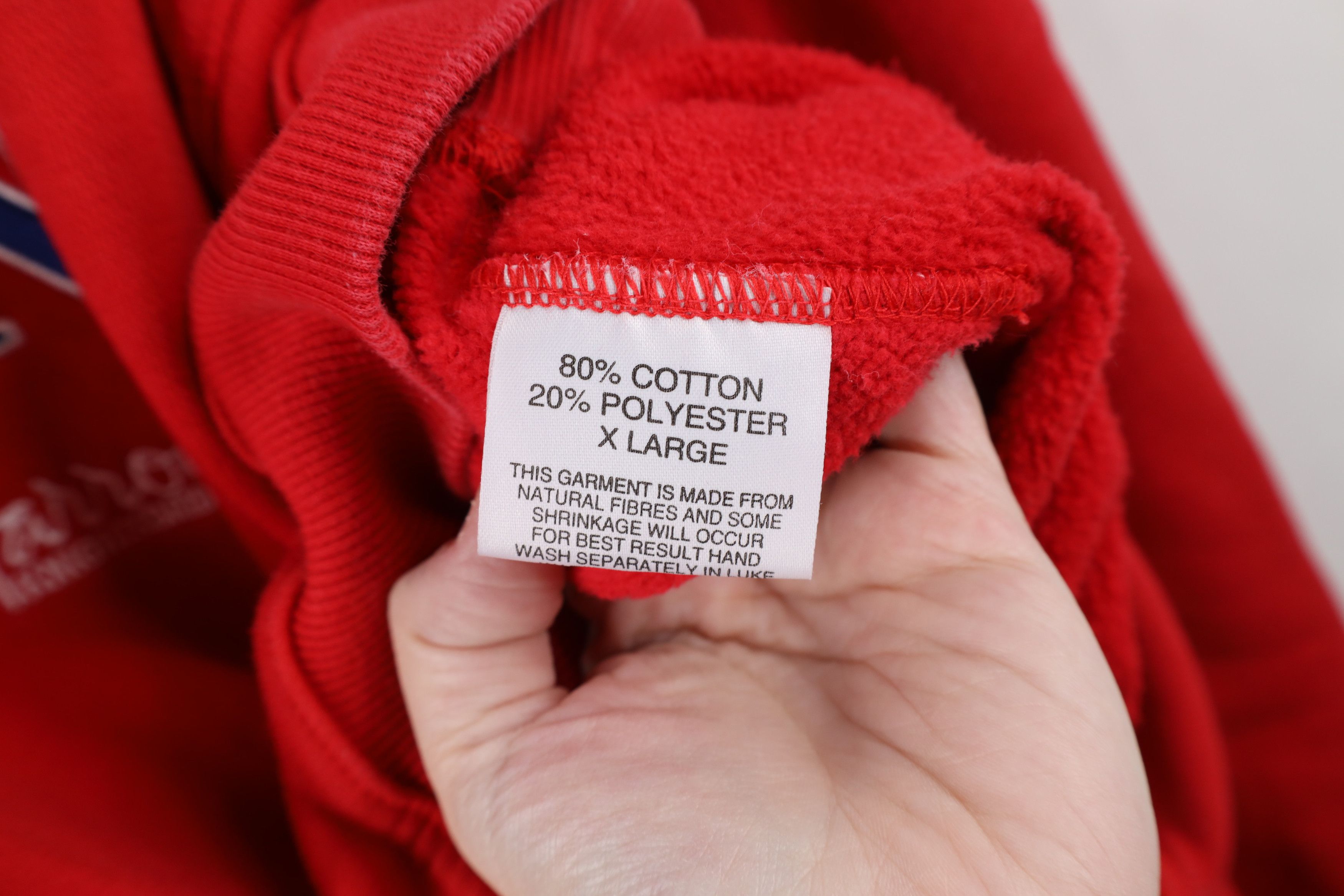 Harrods × Vintage Vintage 90s Harrods Spell Out London Crewneck Sweatshirt Red Size US XL / EU 56 / 4 - 11 Thumbnail