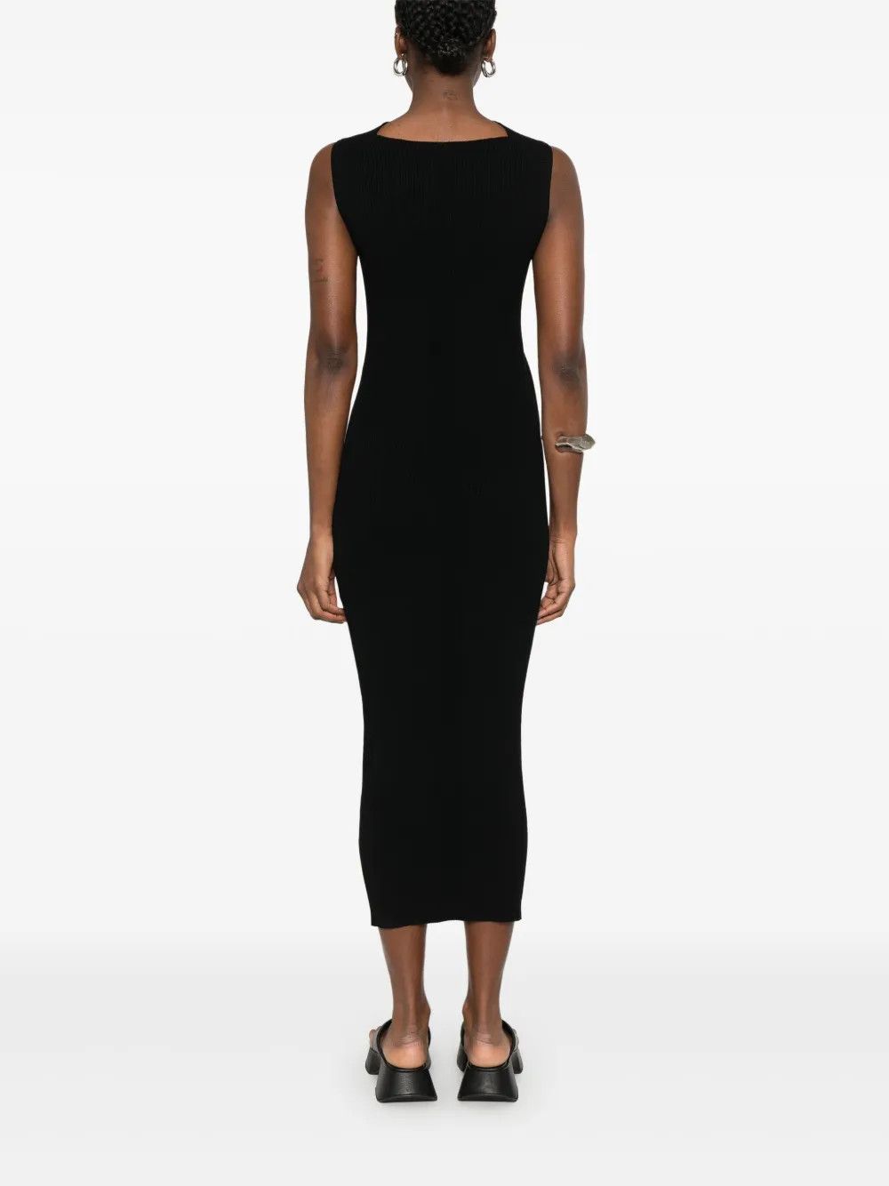 Rick Owens o1y0126 Midi Dress in Black Size L / US 10 / IT 46 - 3 Thumbnail