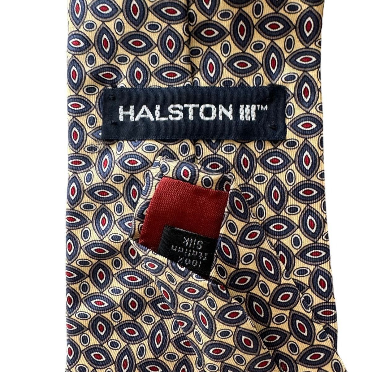 Halston III × Vintage Halston III vintage 100% silk geometric pattern tie 4” w Size ONE SIZE - 3 Thumbnail