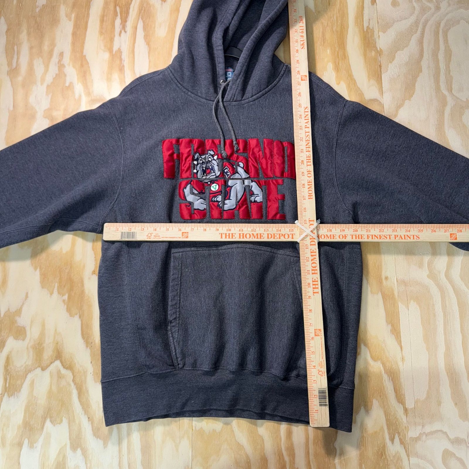 Vintage Vintage Y2K Fresno State University collegiate heavy hoodie Size US L / EU 52-54 / 3 - 4 Thumbnail