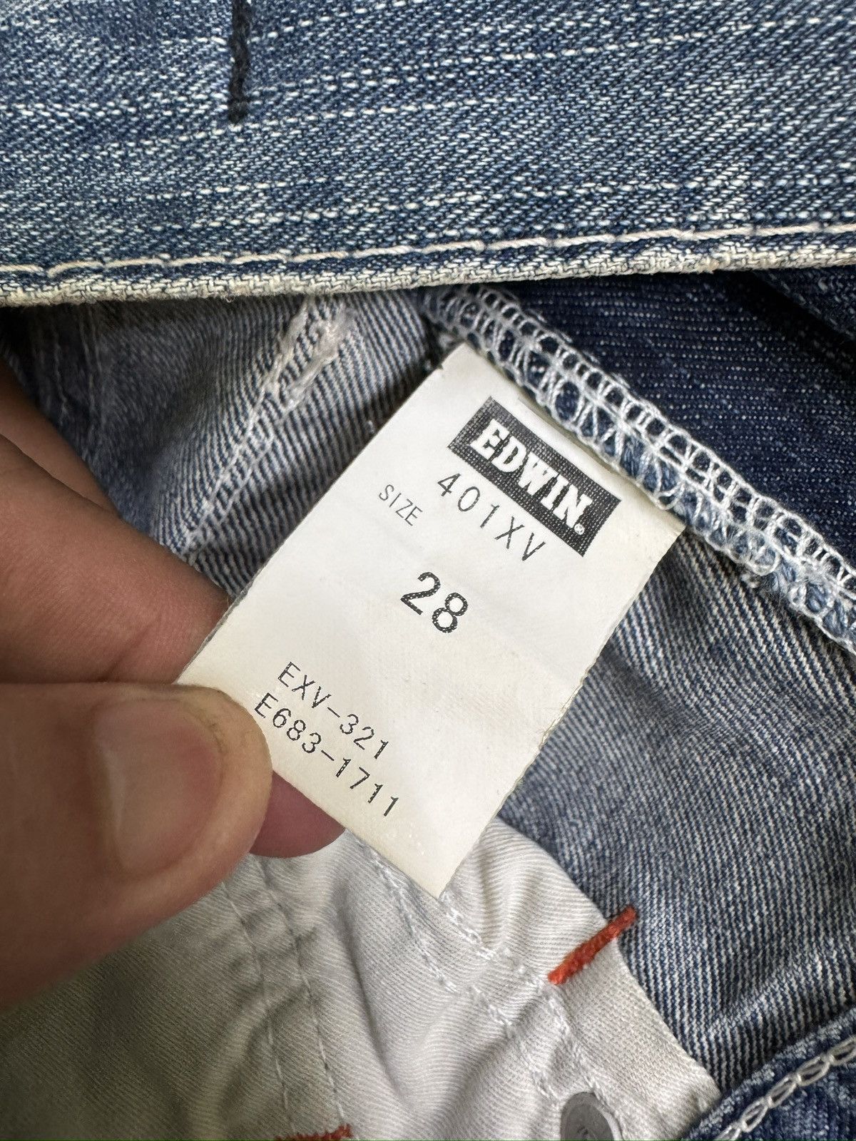 Edwin Vintage Edwin 401XV Muddy Wash Flared Distressed Jeans Size US 29 - 13 Thumbnail