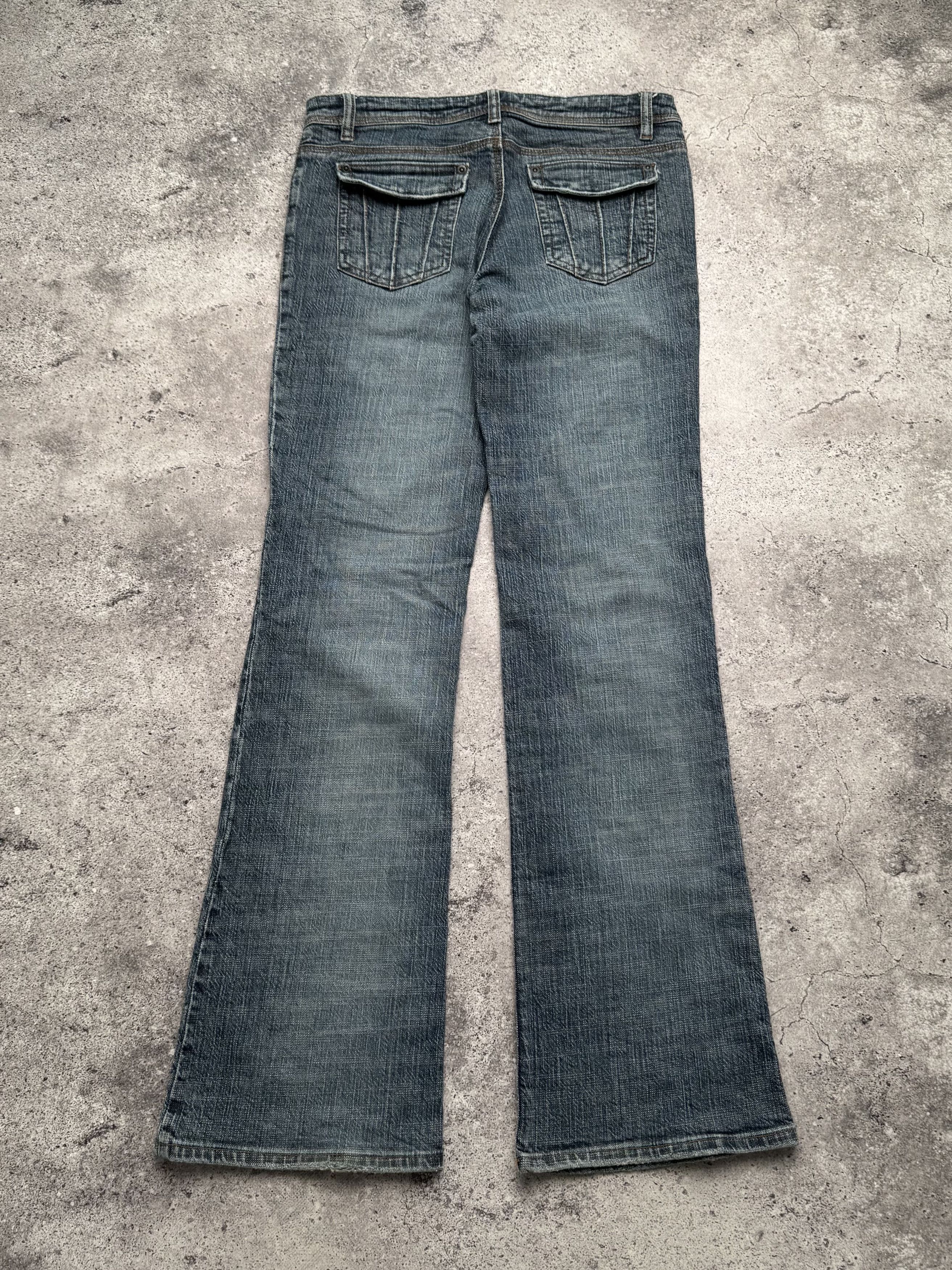 Vintage Vintage Faded Wash Low Rise Flared Denim Jeans C20 Size 27" / US 4 / IT 40 - 5 Thumbnail