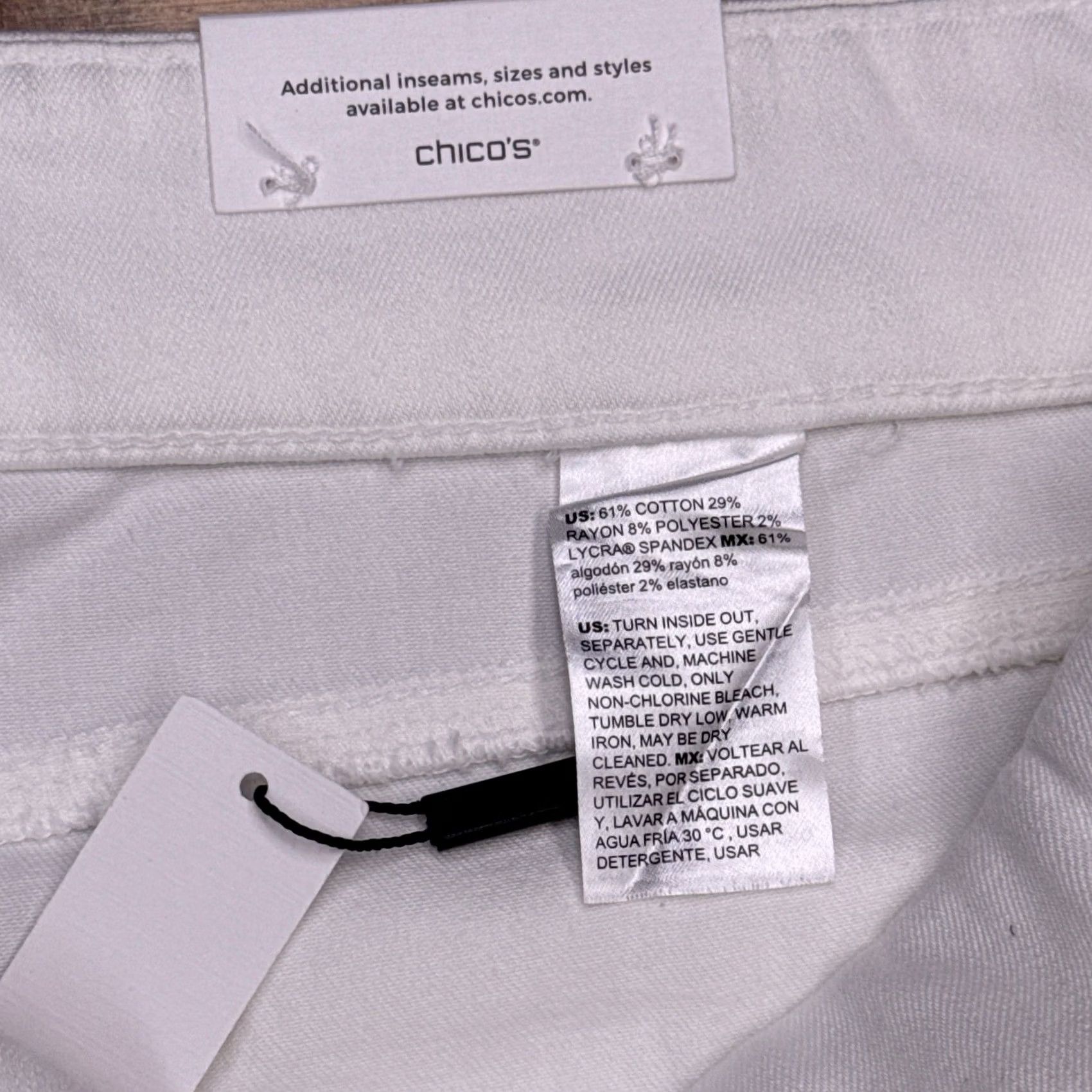 Vintage Chico's Jeans Chicos Pull On Jegging Ankle Womens 4R White Slim Stretch High Rise 5-Pocket Inseam 27in Modern City Vintage No N/A Size 27" / US 4 / IT 40 - 6 Thumbnail