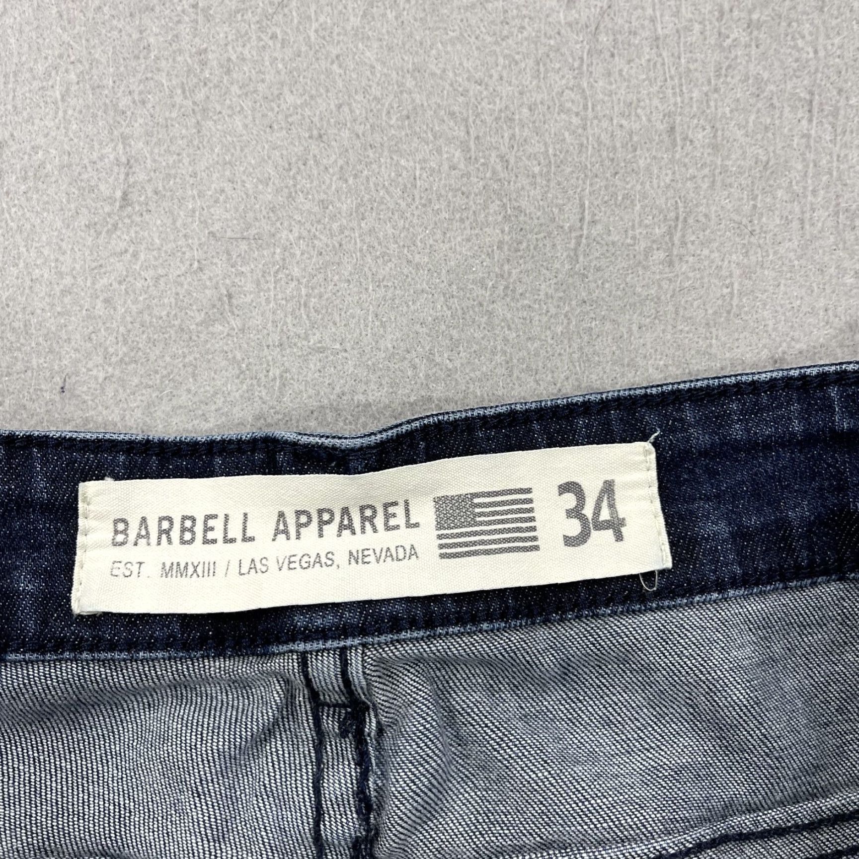 Vintage Barbell Apparel Jeans Mens 34x33 Blue Straight Denim Cotton Blend Casual Modern Size US 34 / EU 50 - 4 Thumbnail