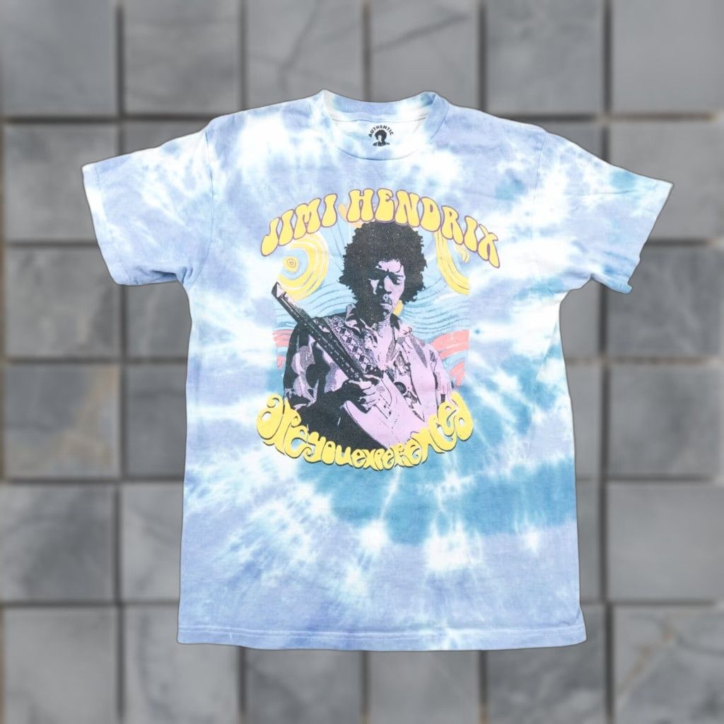 Vintage Jimi Hendrix Shirt Adult Medium Blue T-Shirt Men Music Retro Size US M / EU 48-50 / 2 - 1 Thumbnail