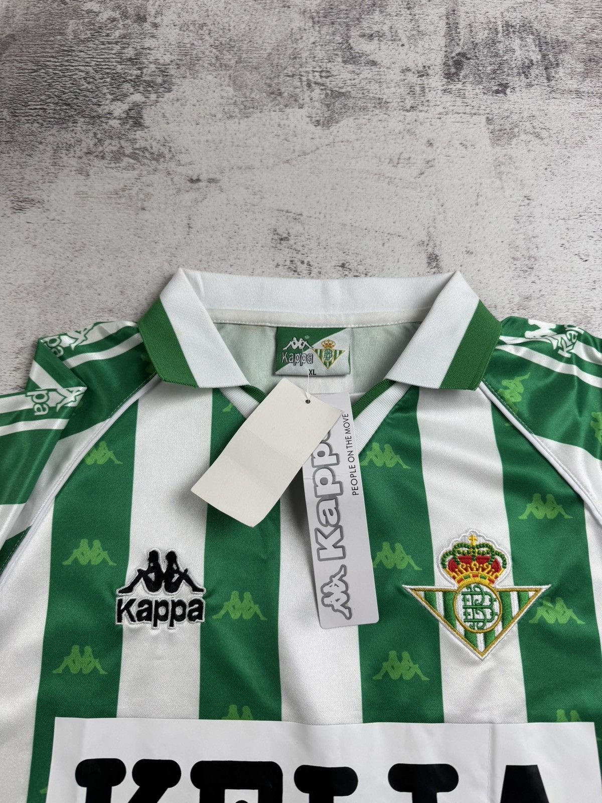 Kappa Real Betis 1995/1996/1997 Home Reproduction Soccer Football T Shirt Jersey Kit Size US XL / EU 56 / 4 - 8 Thumbnail