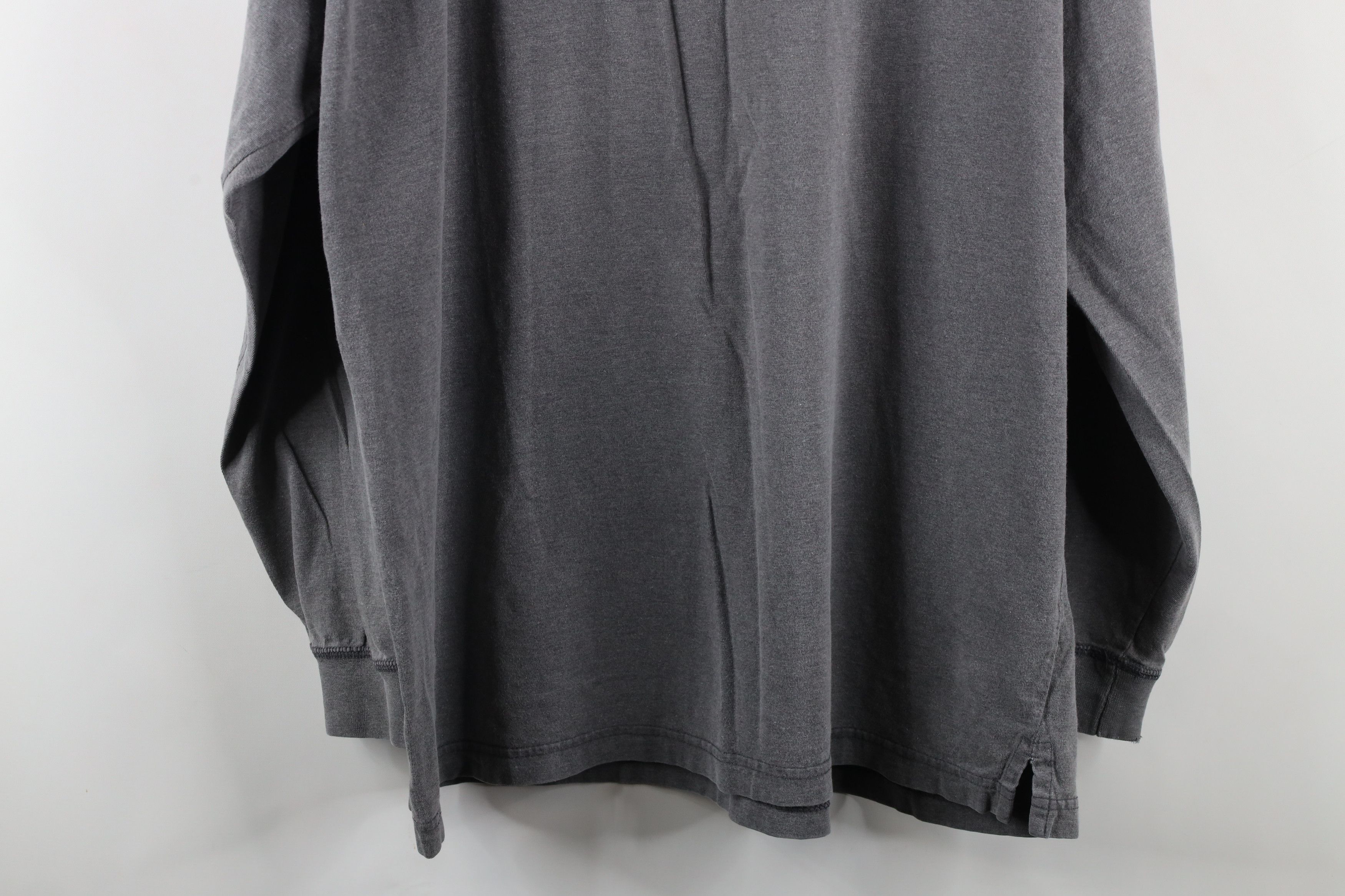 Vintage Vintage 90s Streetwear Blank Long Sleeve Henley T-Shirt Gray Size US XL / EU 56 / 4 - 15 Thumbnail