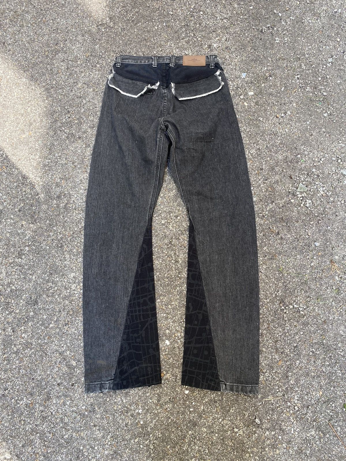 If Six Was Nine × Japanese Brand Kyoto Temas Collective Works Jeans Punk Style Denim Grunge Size US 27 - 9 Thumbnail
