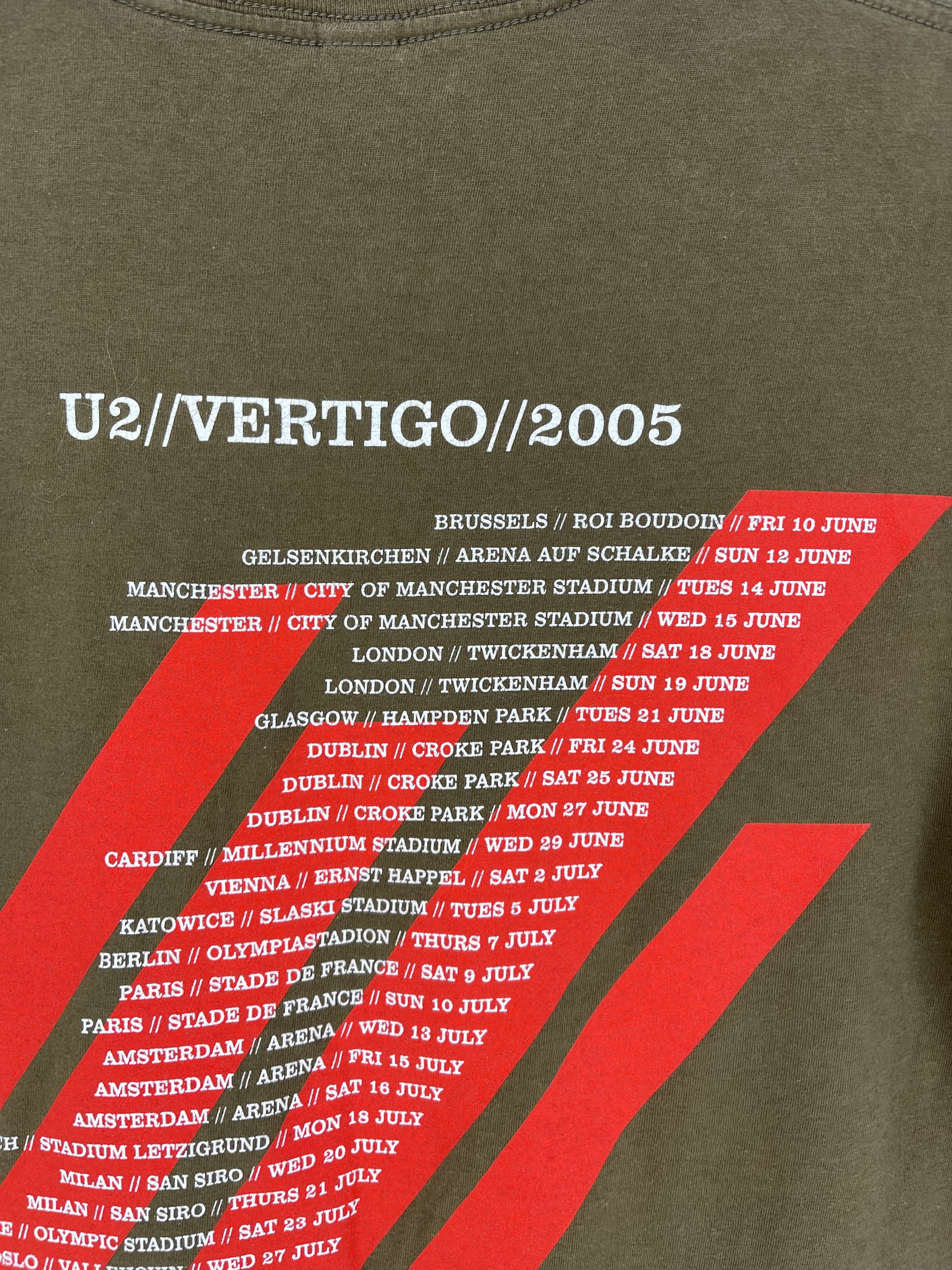 Vintage U2 Vertigo Tour 2005 Concert Band Size S T-shirt Green Retro Size US S / EU 44-46 / 1 - 9 Thumbnail