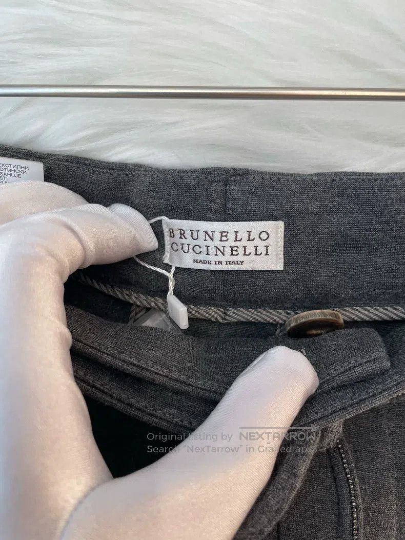 Brunello Cucinelli Brunello Cucinelli Black Grey Cotton Casual Pants Size 27" / US 4 / IT 40 - 6 Thumbnail