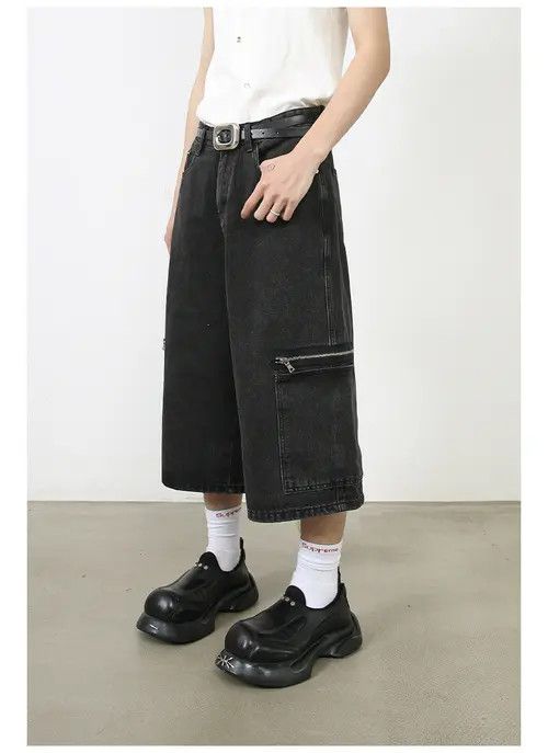 Japanese Brand Street Retro Loose Washed Cargo Denim Megumi x Shii Size US 32 / EU 48 - 4 Thumbnail