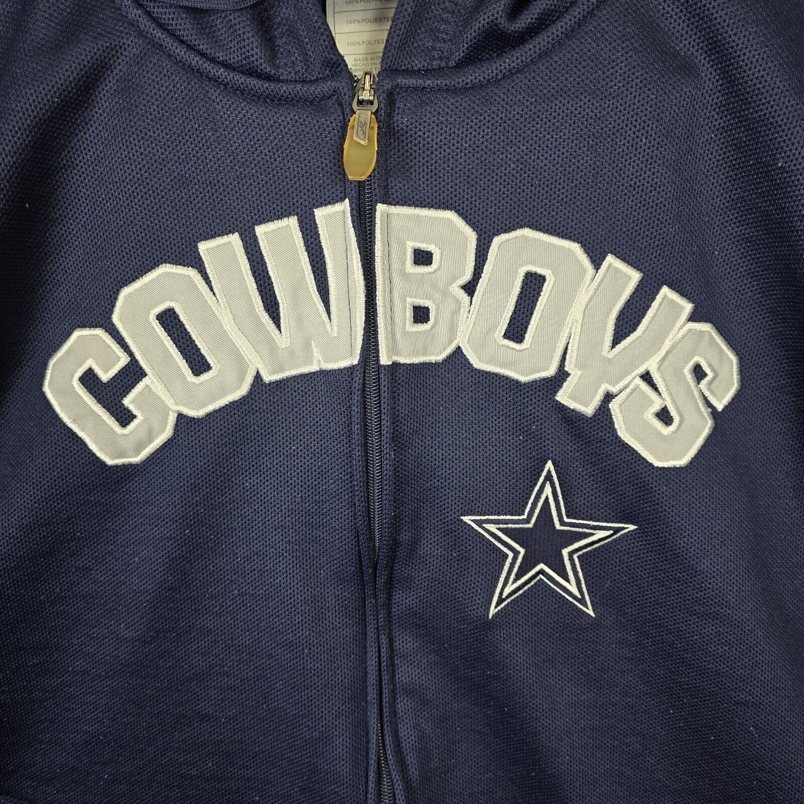 Reebok Reebok Dallas Cowboys Hoodie Mens XL Full Zip Jacket Size US XL / EU 56 / 4 - 4 Thumbnail