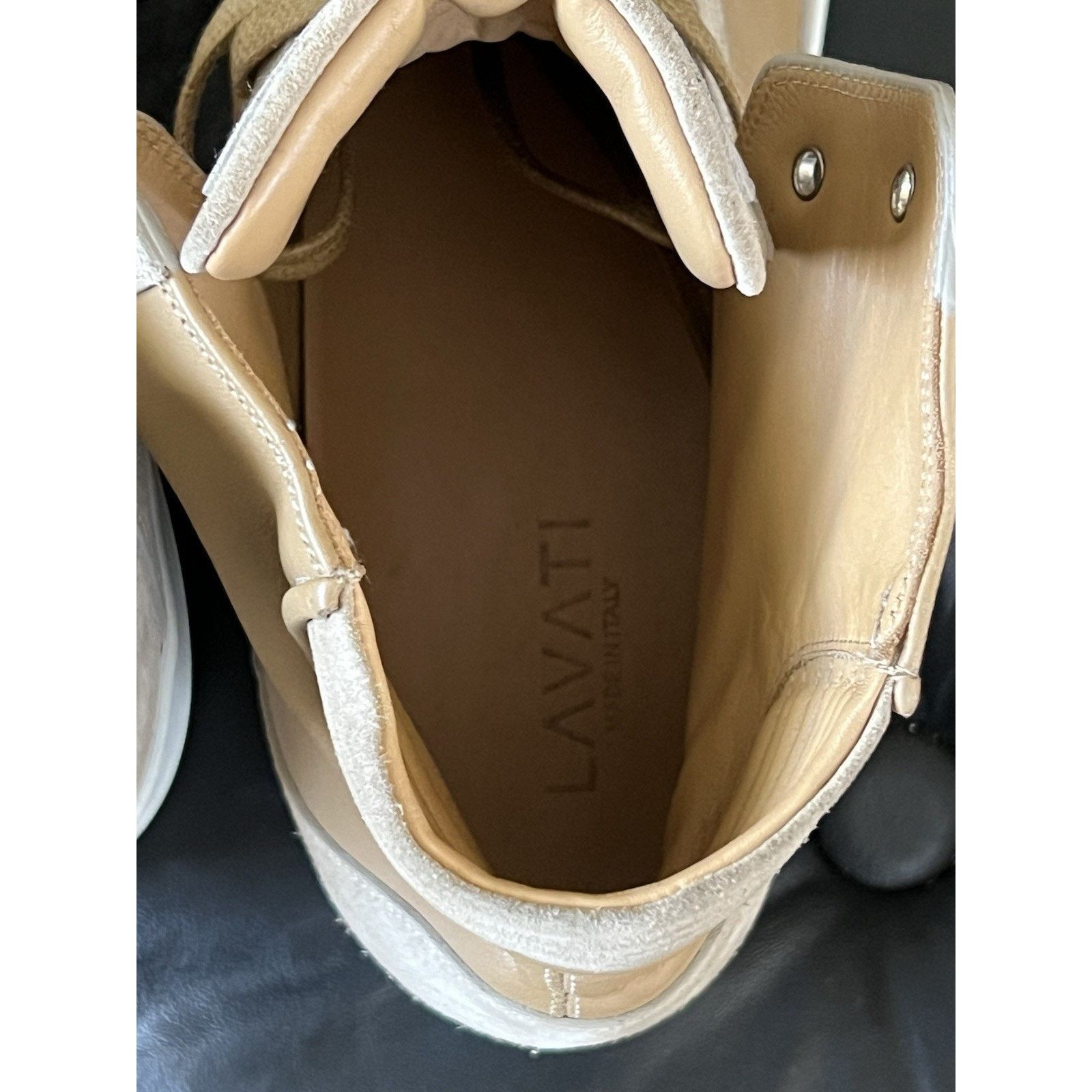 Other Lavati Beige Italian Leather Sneackers US 11 Size US 11 / EU 44 - 6 Thumbnail