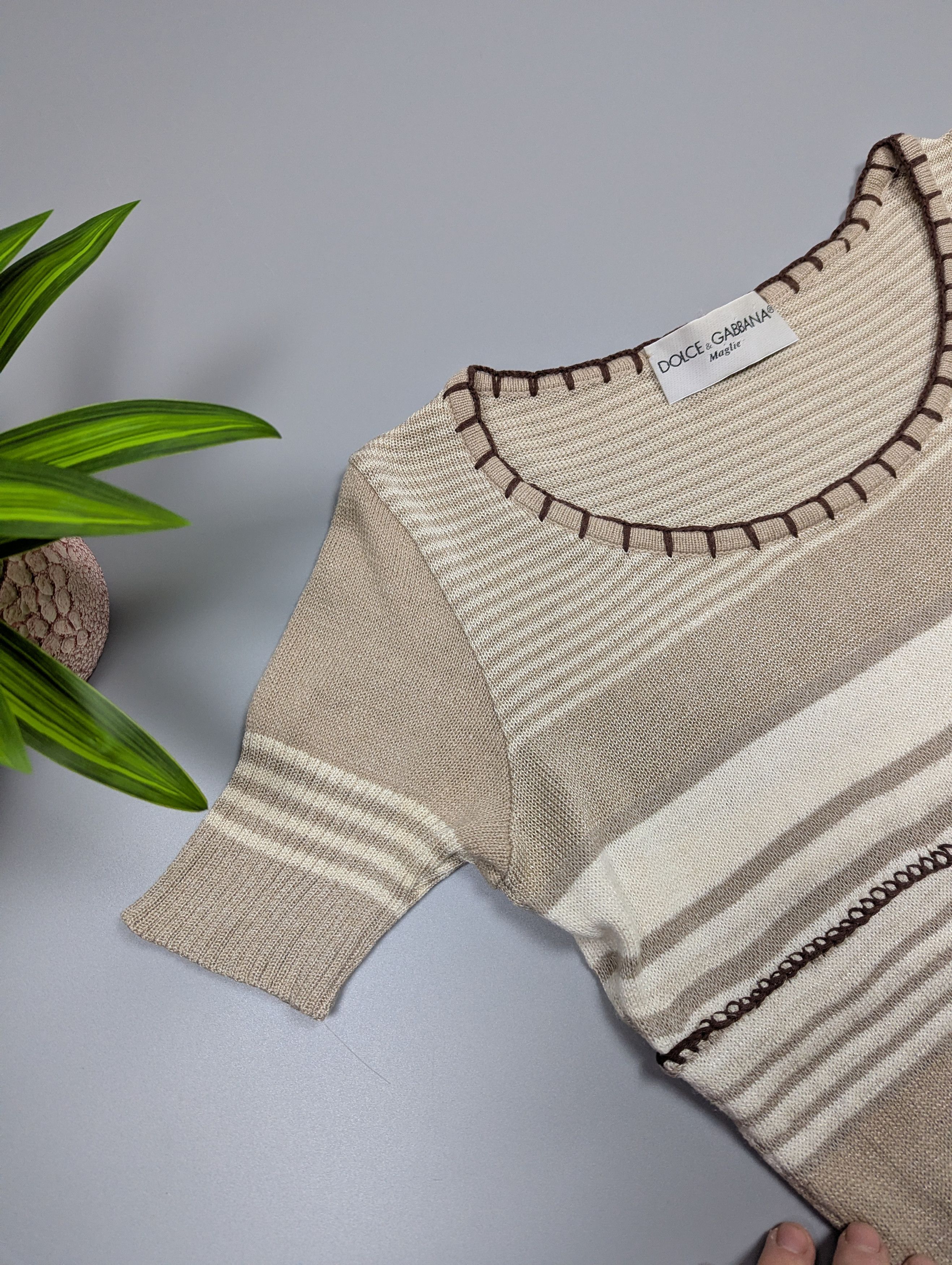 Dolce & Gabbana Archive Dolce & Gabbana Y2K Avant Garde Ethno Knit Top Size M / US 6-8 / IT 42-44 - 7 Thumbnail