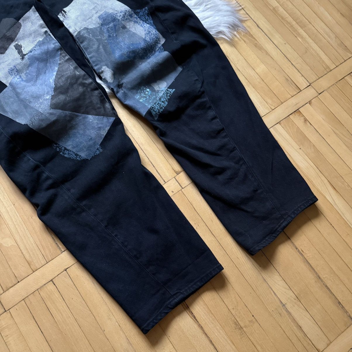 Levi's 📌 Vintage 00s Levi's Engineered Y2K Knee Printed Jeans Size US 32 / EU 48 - 2 Thumbnail