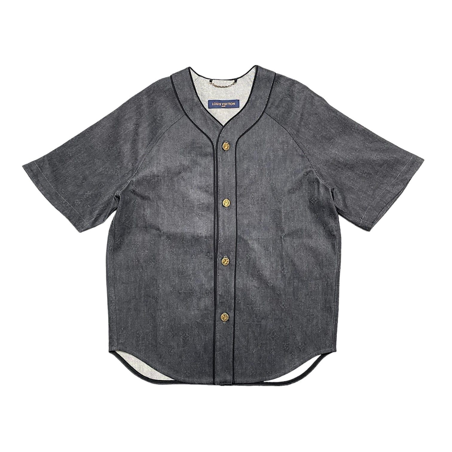 Louis Vuitton Embossed Monogram Baseball Jersey Denim Black Size US M / EU 48-50 / 2 - 1 Thumbnail