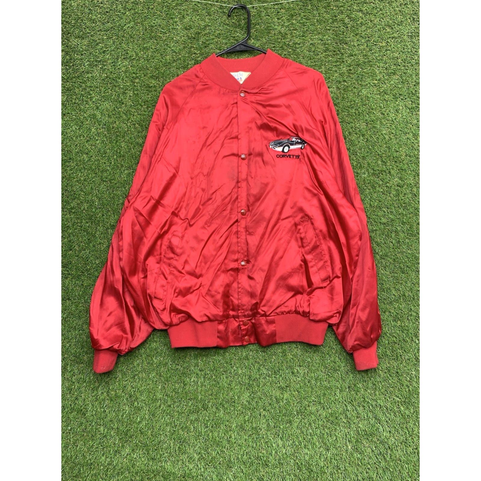 Vintage VINTAGE WestArc Corvette Racing Satin Jacket Mens 2XL Red Puffer Coat Full Zip USA Satin Jacket 90s Racing Mens Red 2XL Size US XXL / EU 58 / 5 - 2 Thumbnail