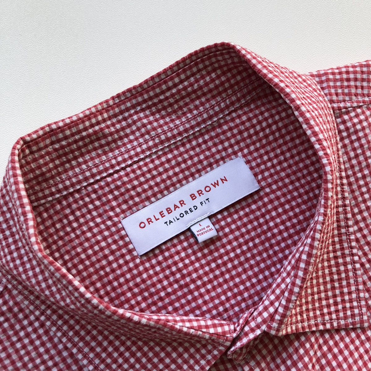 Orlebar Brown Orlebar Brown Collared Waffle Tailored Fit Button Ups Shirt Size US L / EU 52-54 / 3 - 9 Thumbnail