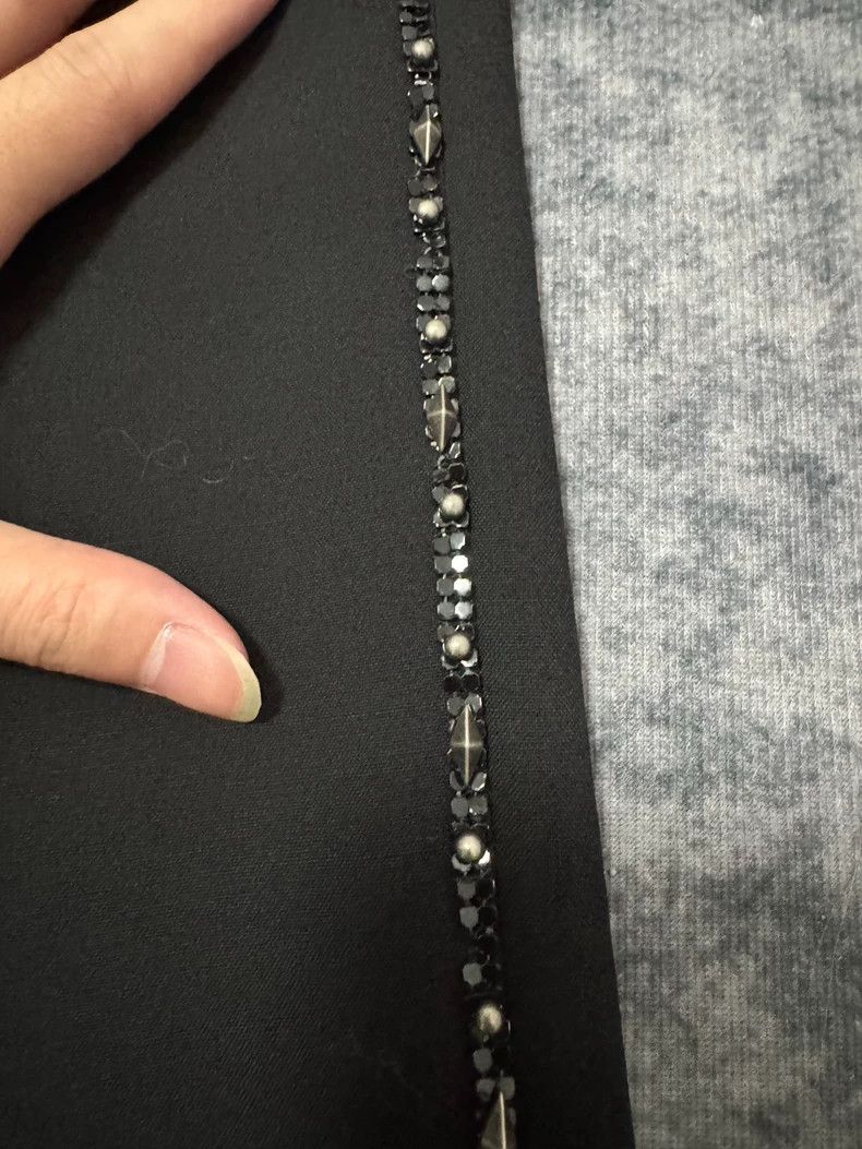 Saint Laurent Paris 19ss wool side sequined rhombus studde