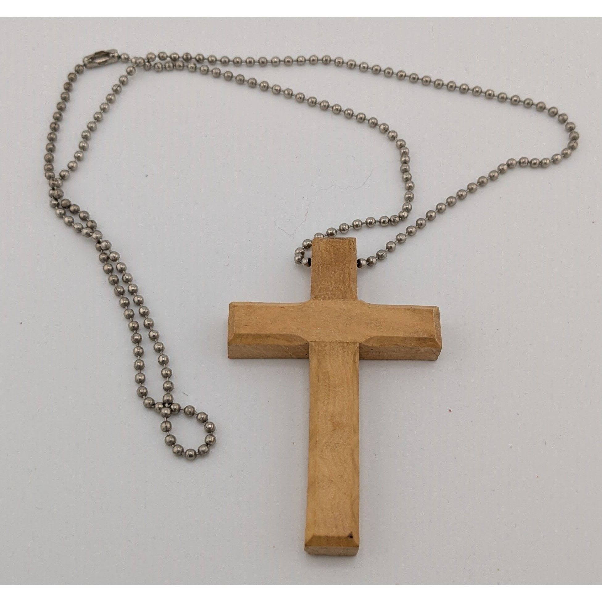 Other Handmade Religious Olive Wood Carved Cross Necklace Size ONE SIZE - 5 Thumbnail