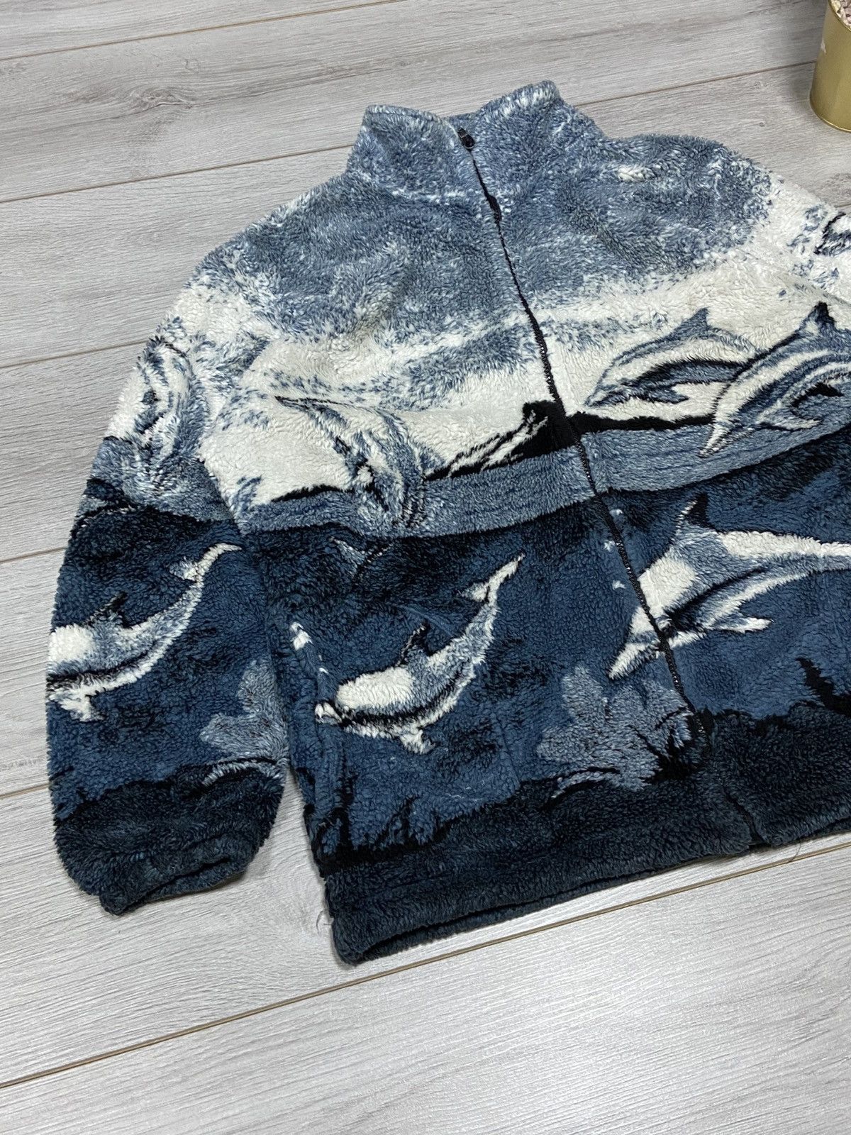Vintage Dolphins 🐬 waves sea vintage fleece all over zip atlas Size US M / EU 48-50 / 2 - 3 Thumbnail