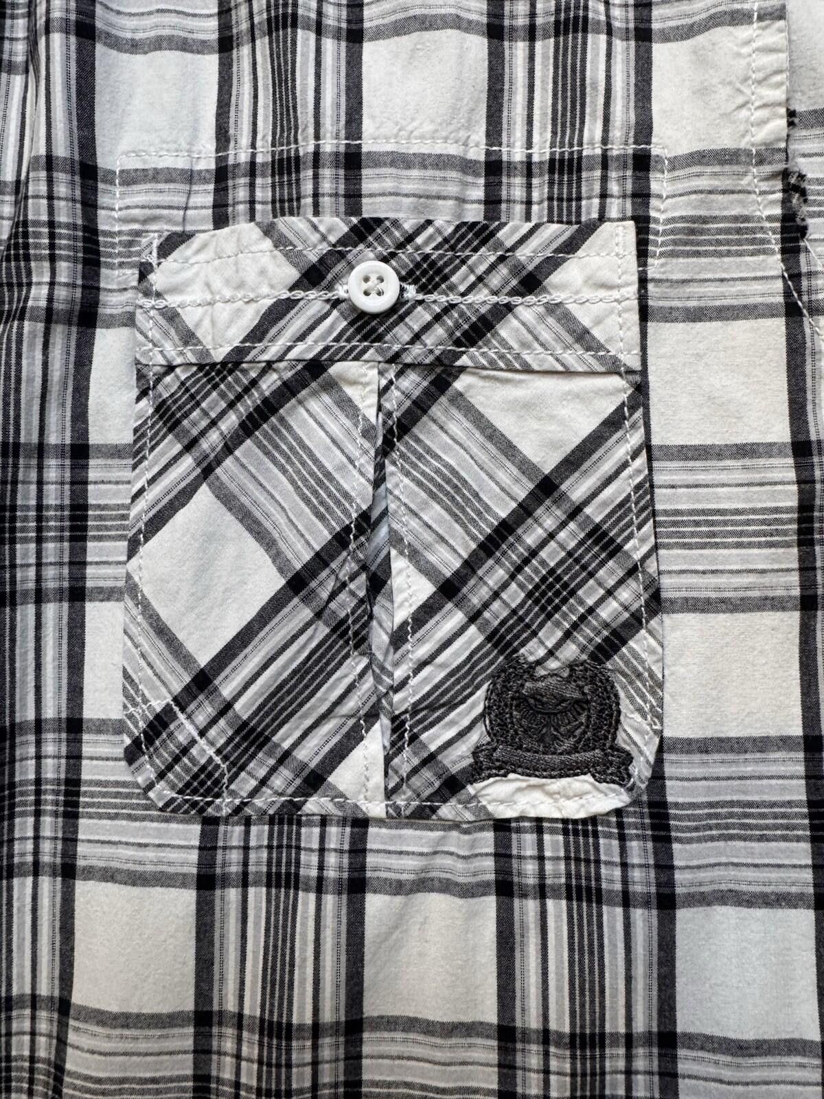 Helix Helix Men's XL Gray Plaid Sleeveless Button Down [737] Size US XL / EU 56 / 4 - 5 Thumbnail