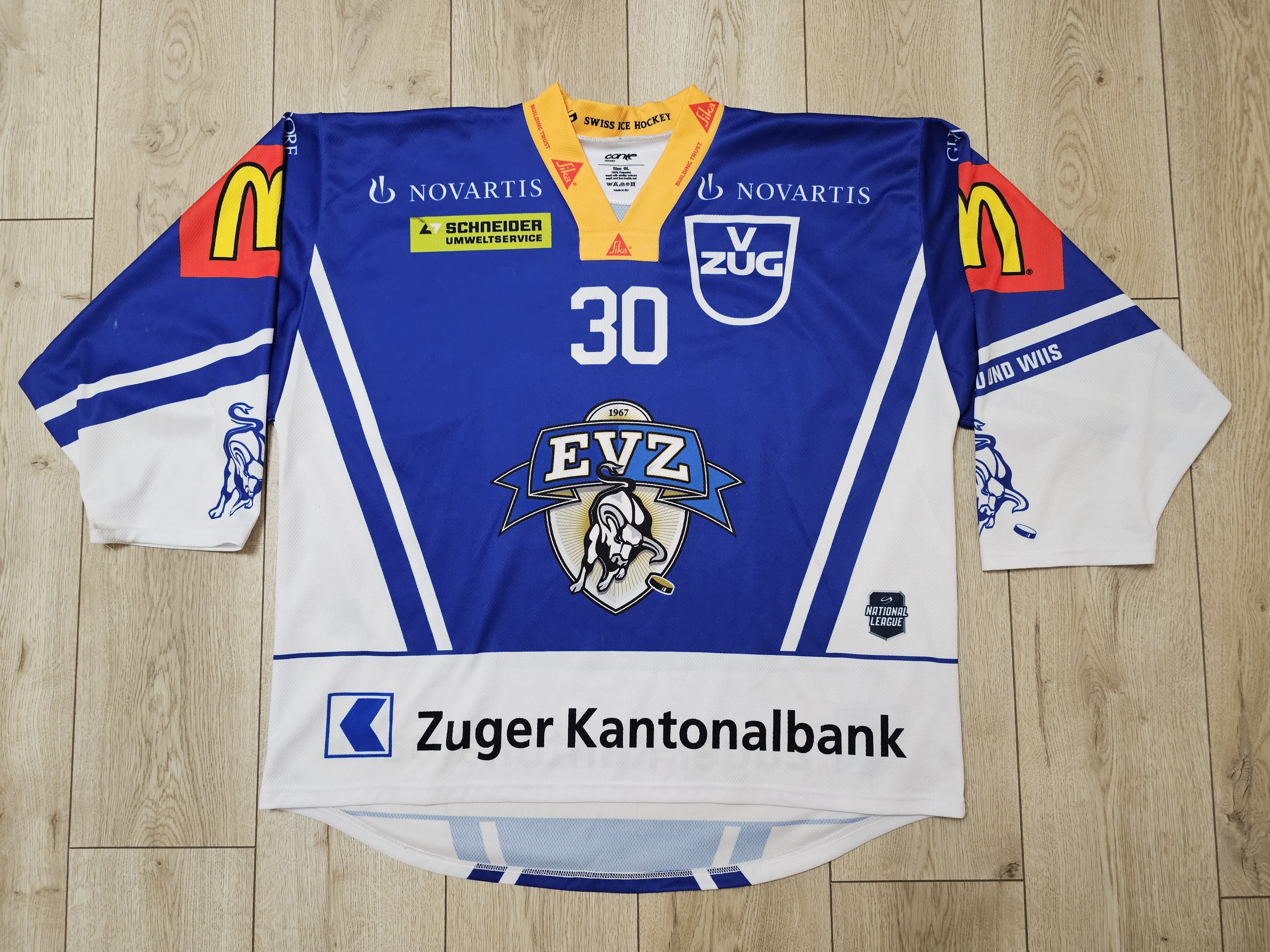 Vintage EVZ HOCKEY JERSEY EV ZUG JERSEY 2023 SWITZERLAND HOCKEY ICE Size US XL / EU 56 / 4 - 1 Thumbnail