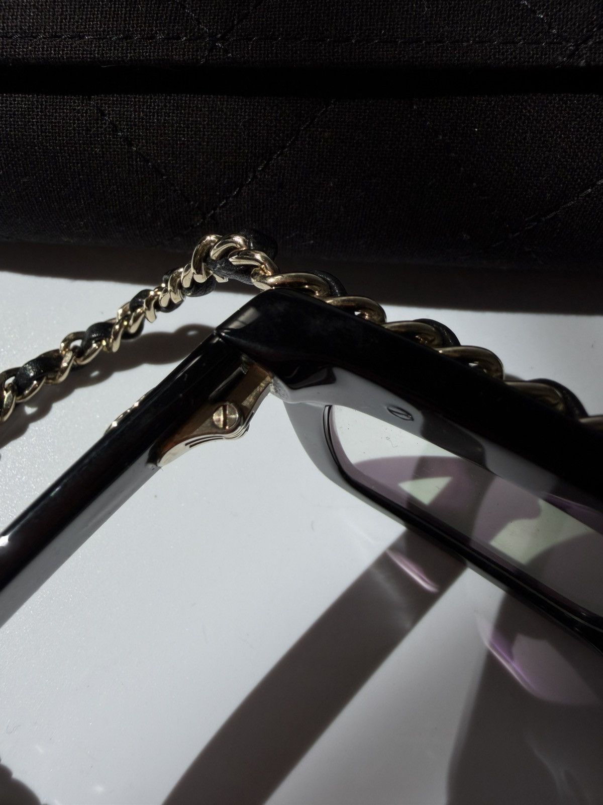 Chanel Chanel Rectangular Coco Mark Chain Sunglasses Size ONE SIZE - 9 Thumbnail