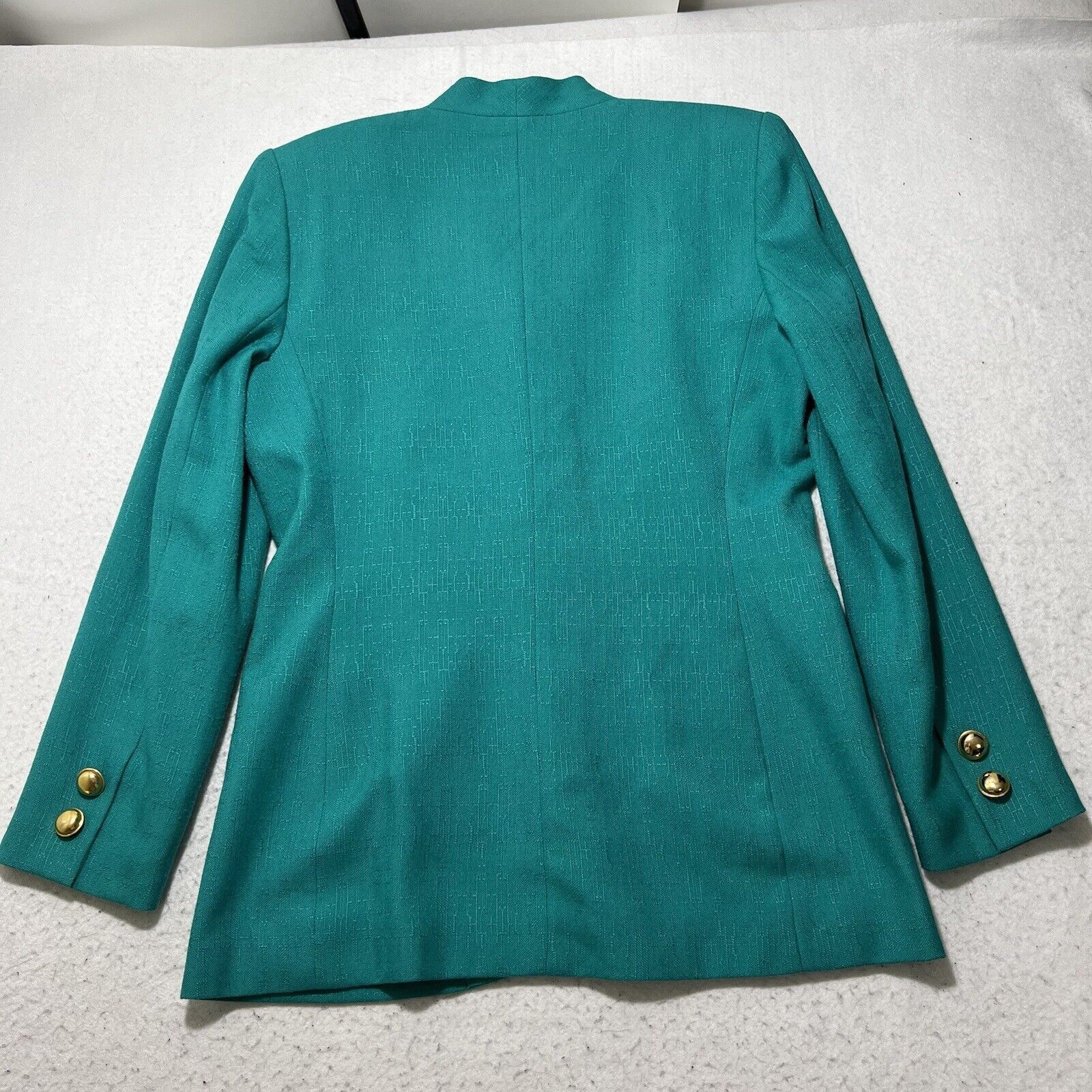 Other Kasper For A.S.L. 8 Teal Green Blue Blazer Jacket Career Size M / US 6-8 / IT 42-44 - 12 Thumbnail