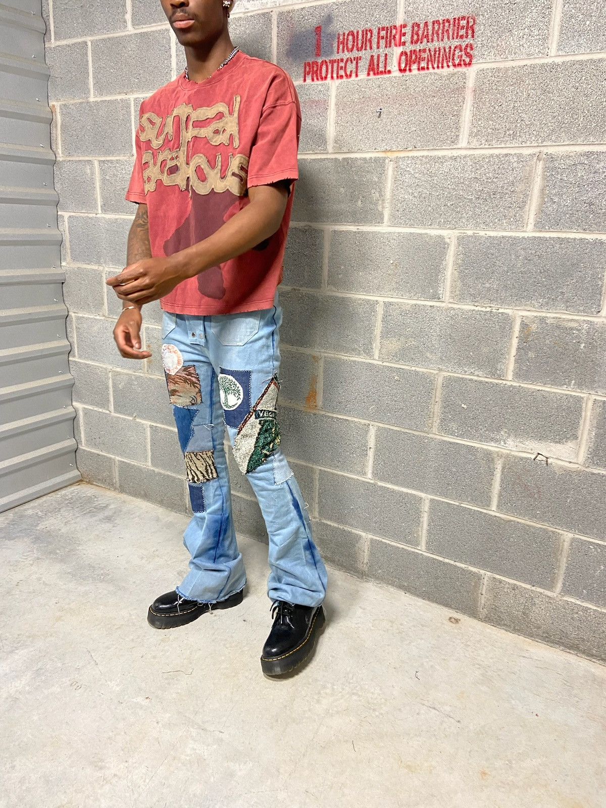 Other From Brazil Patched Flared Jeans Size US 30 / EU 46 - 5 Thumbnail