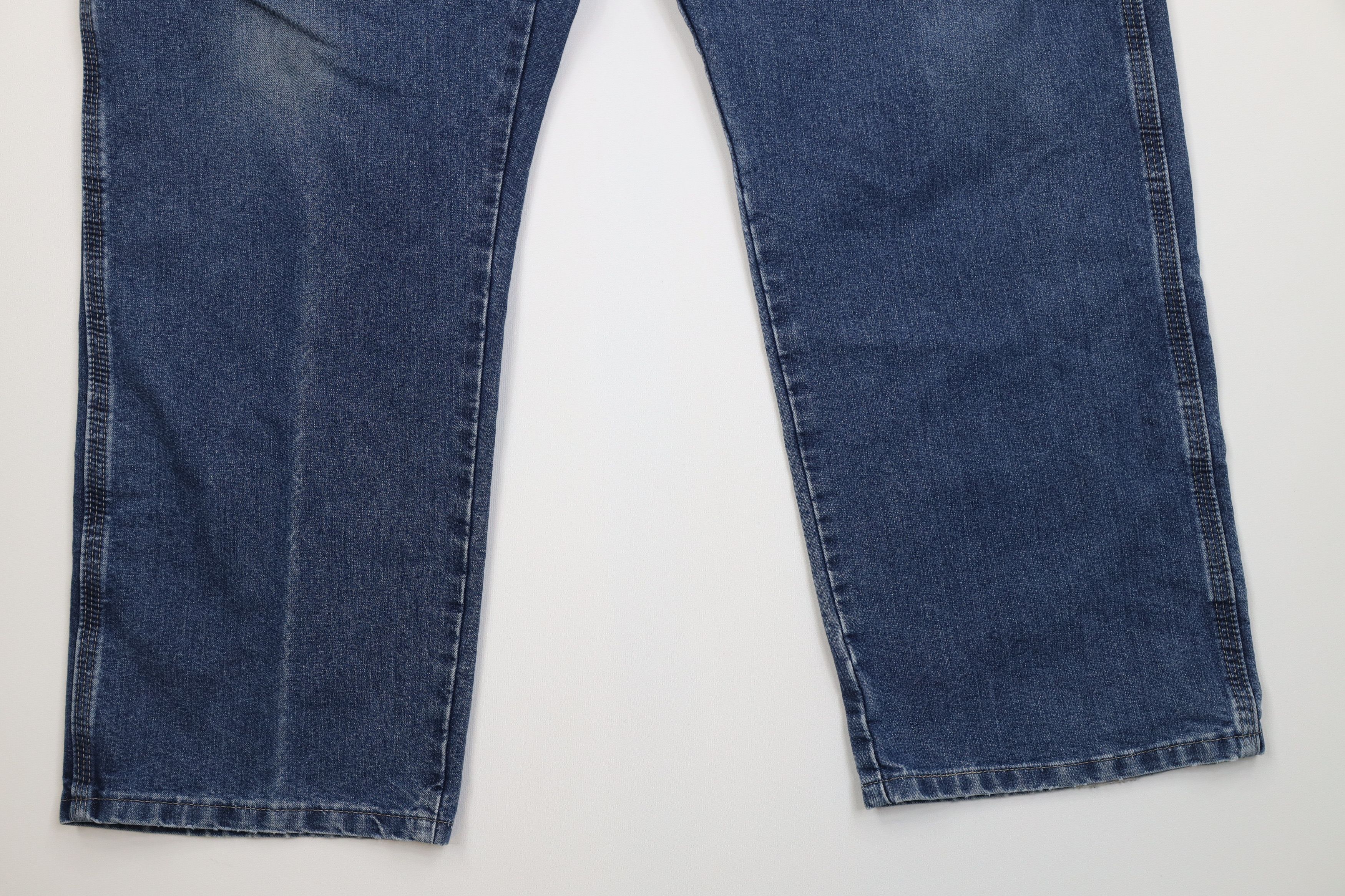 Wrangler Vintage 90s Y2K Wrangler Wide Leg Dungaree Denim Jeans Size US 38 / EU 54 - 4 Thumbnail
