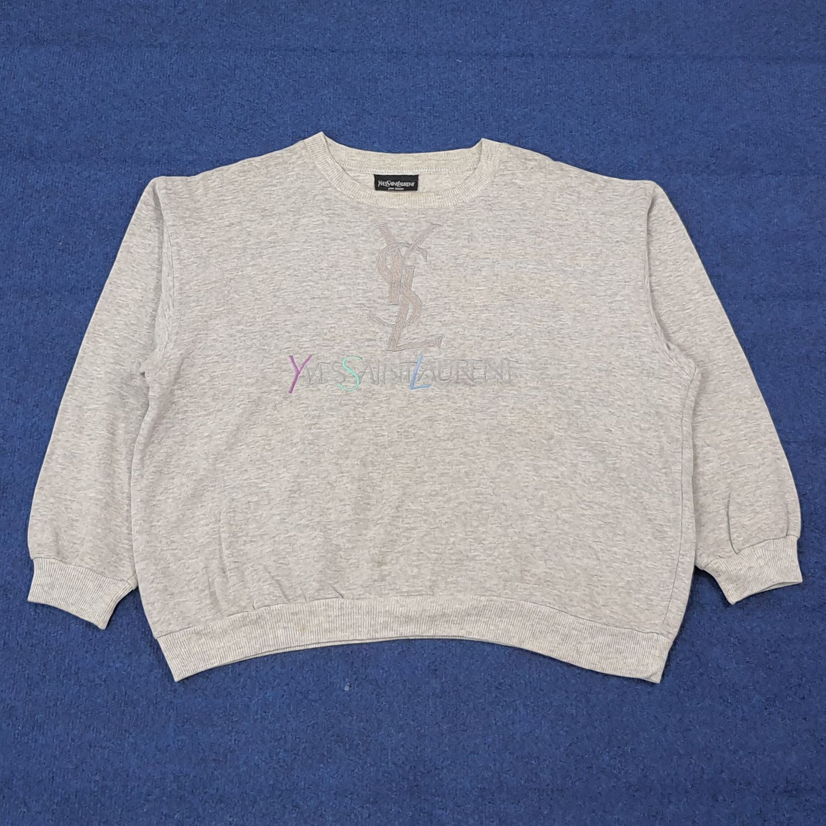 Yves Saint Laurent Vintage Yves Saint Laurent Crop Top Sweatshirt C271N20 Size L / US 10 / IT 46 - 1 Thumbnail