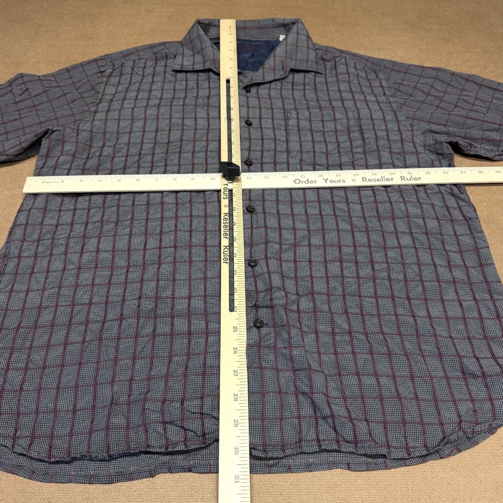 Tommy Bahama Tommy Bahama Shirt Mens XL Blue Plaid Long Sleeve Silk Button-Up Casual Pocket Button-Front Shirt Size US XL / EU 56 / 4 - 6 Thumbnail