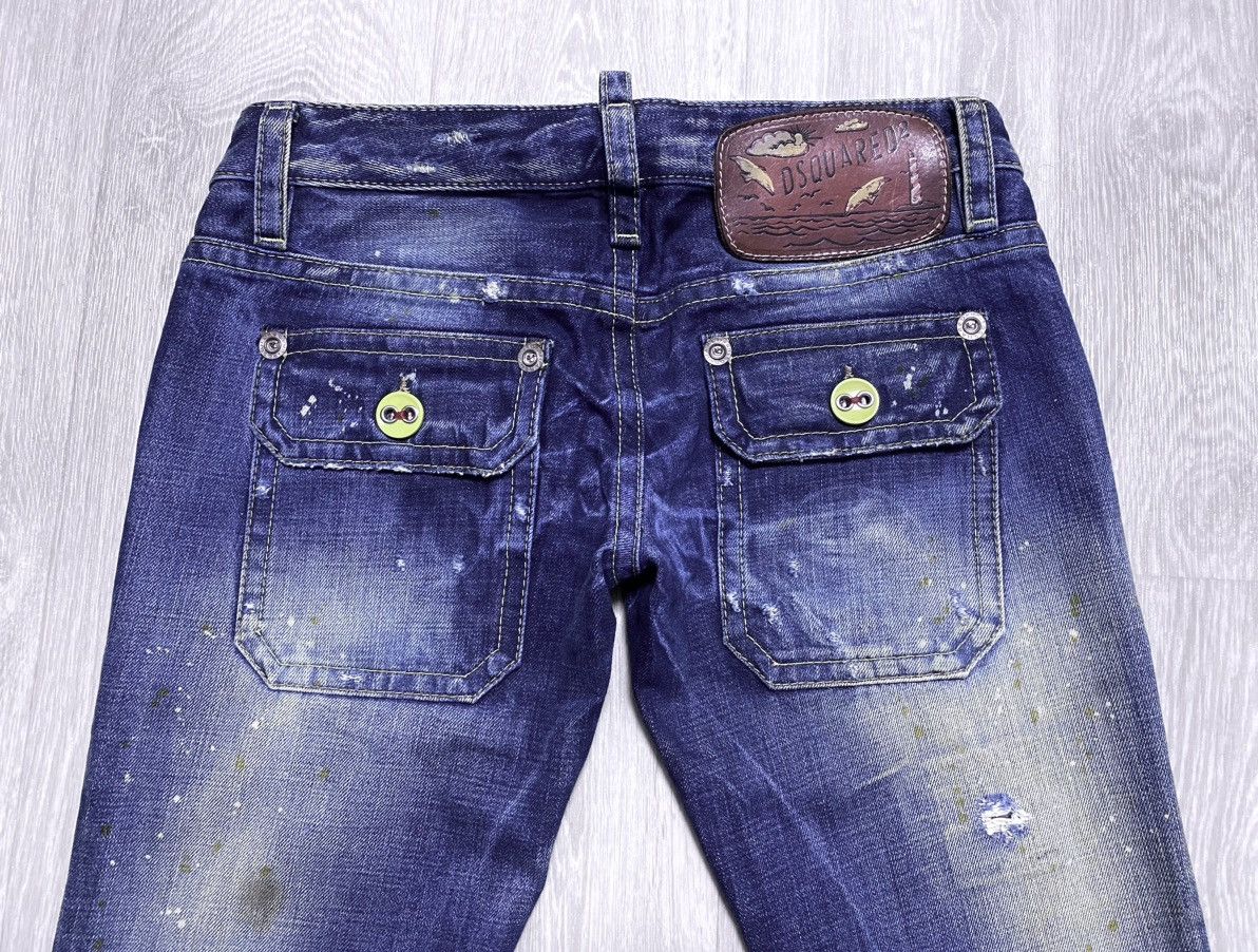 Dsquared2 Dqsuared2 Washed Patchwork Distressed Paint Splatter Jeans Size 28" / US 6 / IT 42 - 22 Thumbnail