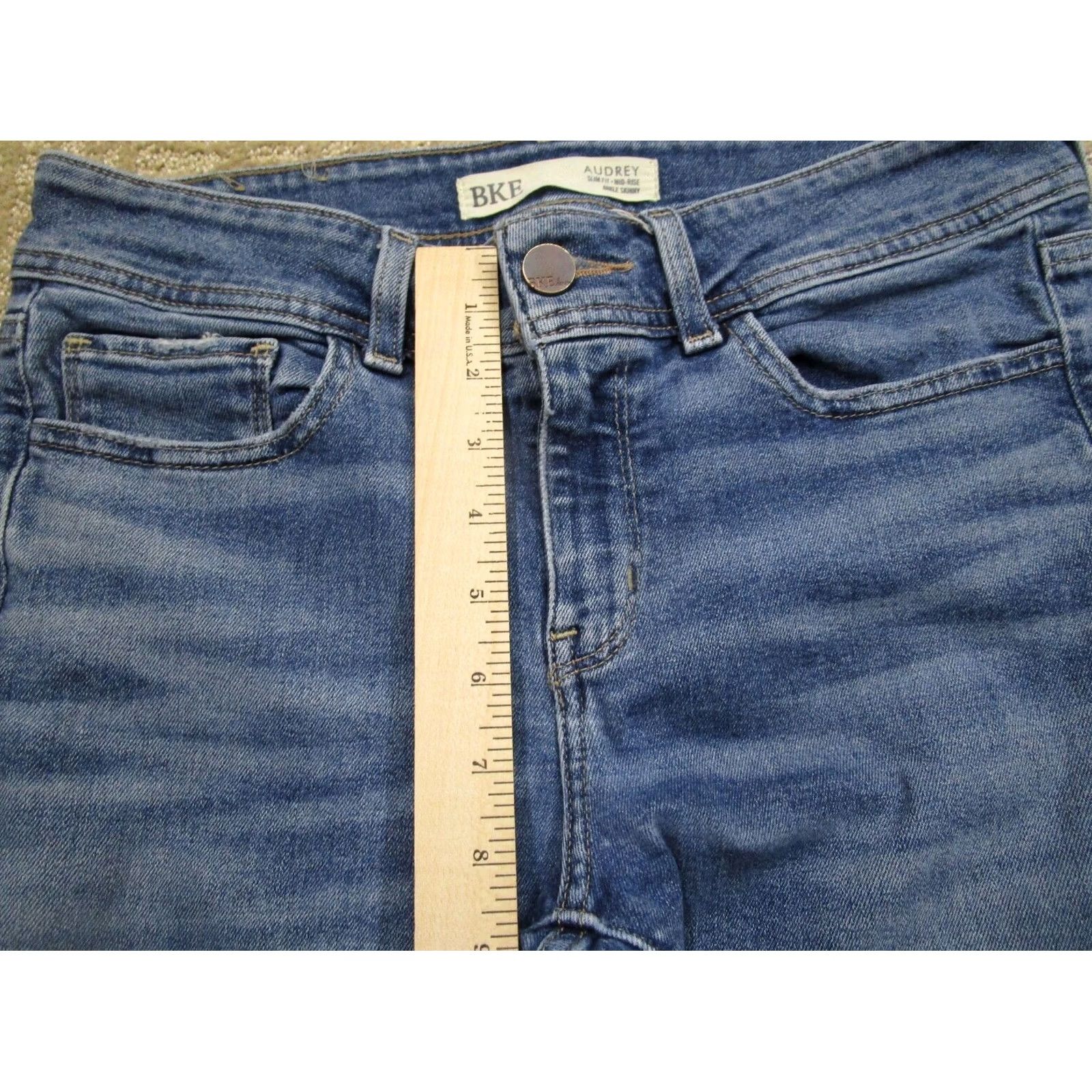 Vintage BKE Jeans Women 29 Buckle Ankle Slim Fit Light Wash Denim Pants Blue 5-Pocket Logo Modern Slimming Womens Jeans Use 29 Buckle Bke Style: Ankle Size 29" - 6 Thumbnail