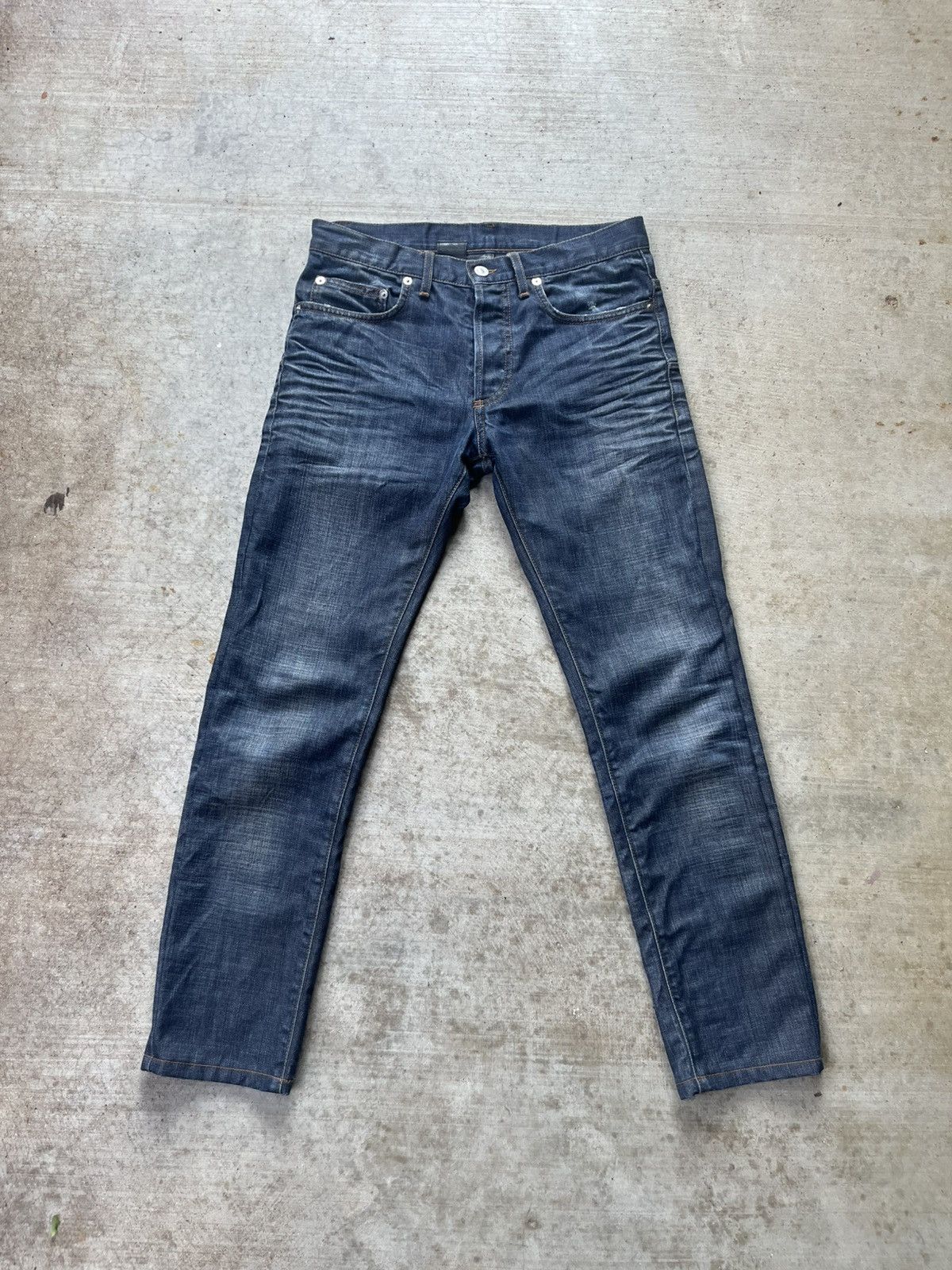 パンツ dior by hedi sliman ice blue crush denim Dior × Hedi Slimane Dior homme by hedi ice blue waxed jeans