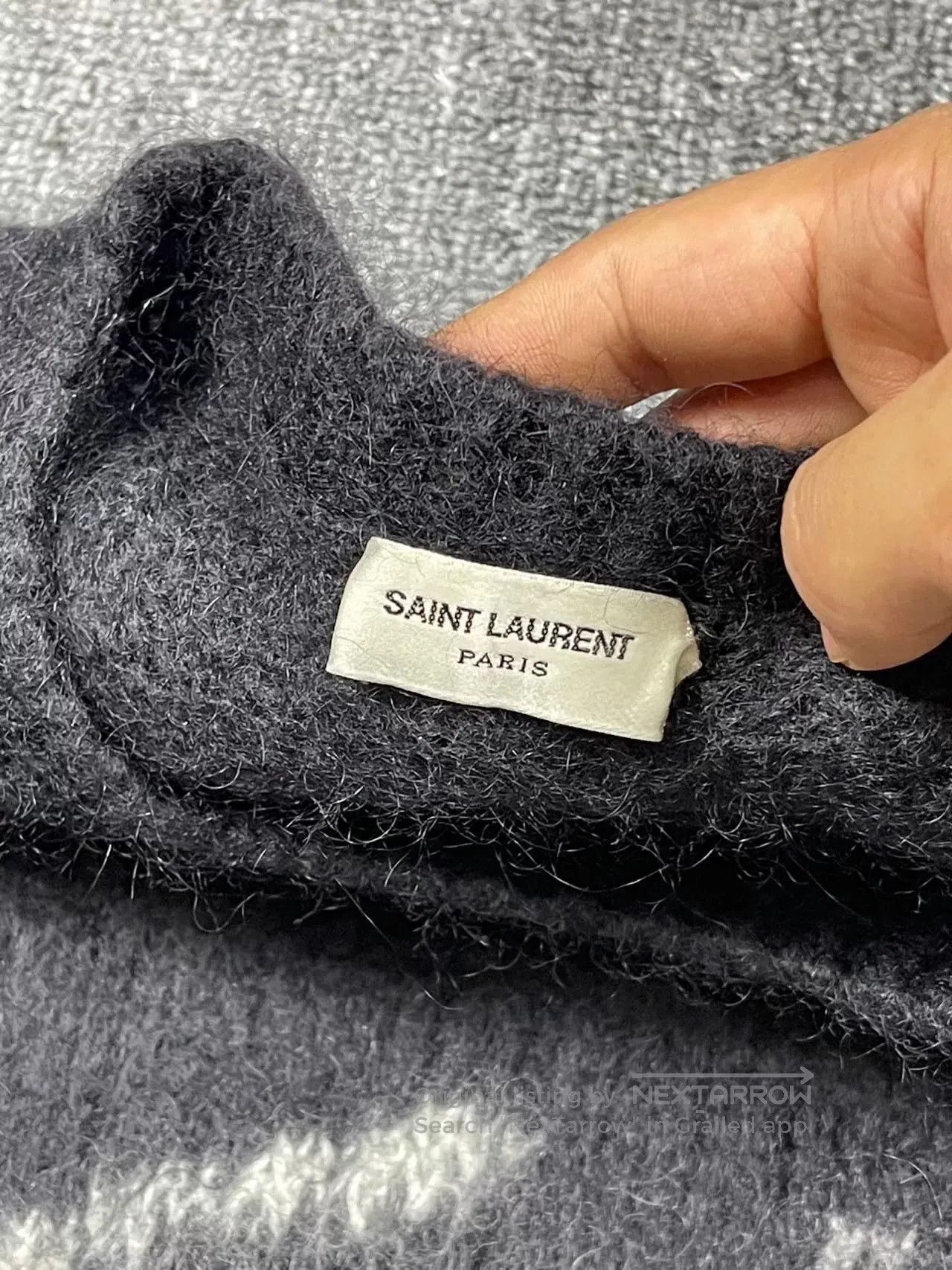 Saint Laurent Paris Saint Laurent FW22 Letter Jacquard Sweater. Size US XL / EU 56 / 4 - 3 Thumbnail