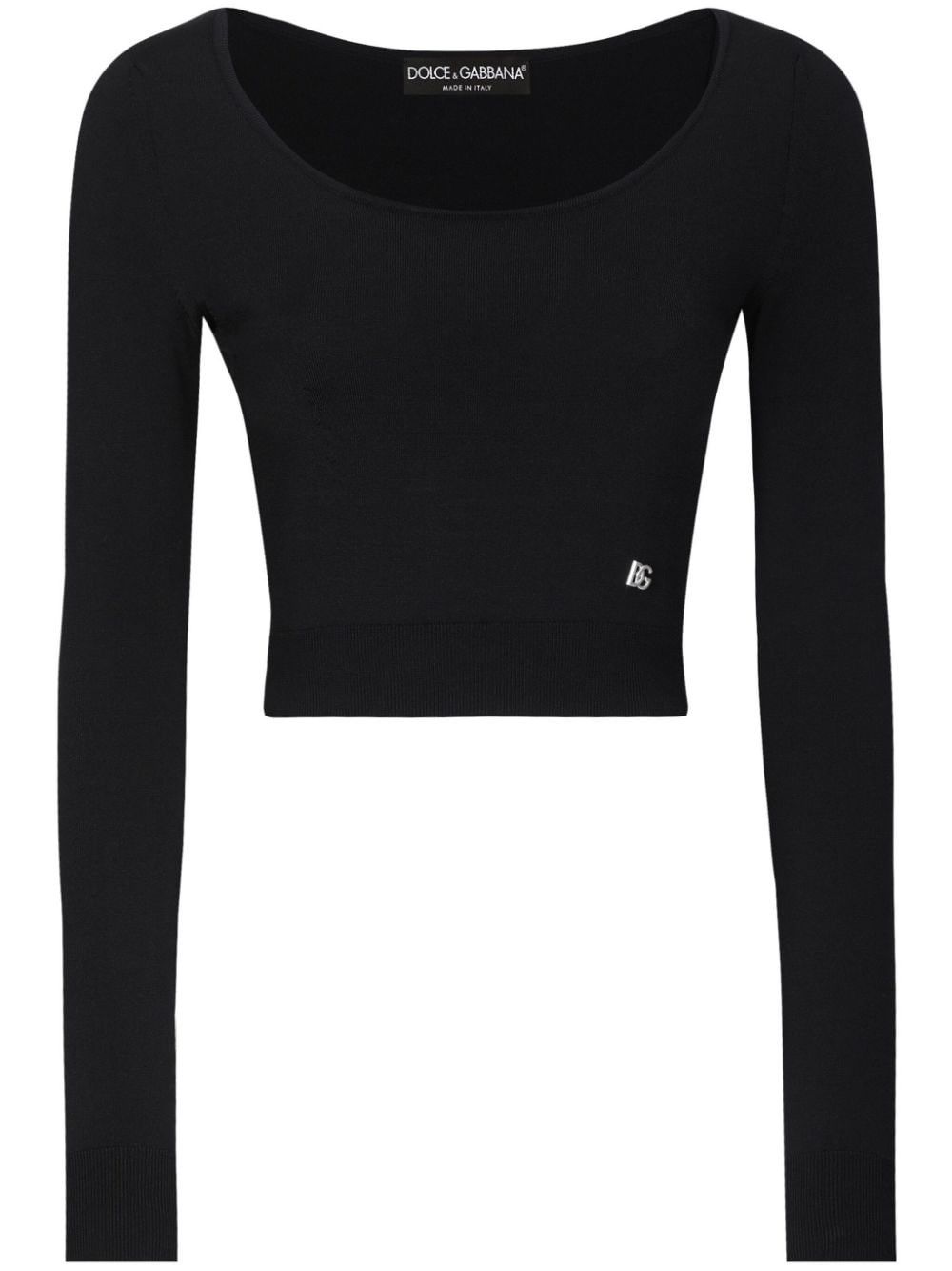Dolce & Gabbana RIBBED CROPPED TOP Size S / US 4 / IT 40 - 1 Thumbnail