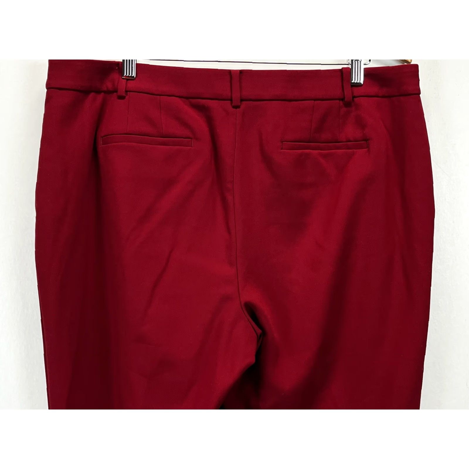 Talbots Talbots NEW! Red Dark Dress Pants 16 Italian Fabric Slight Bootcut Flat Front Woman Regular Size 16 Polyester Blend Style: Dress Pants Size 38" / US 16 / IT 52 - 4 Thumbnail