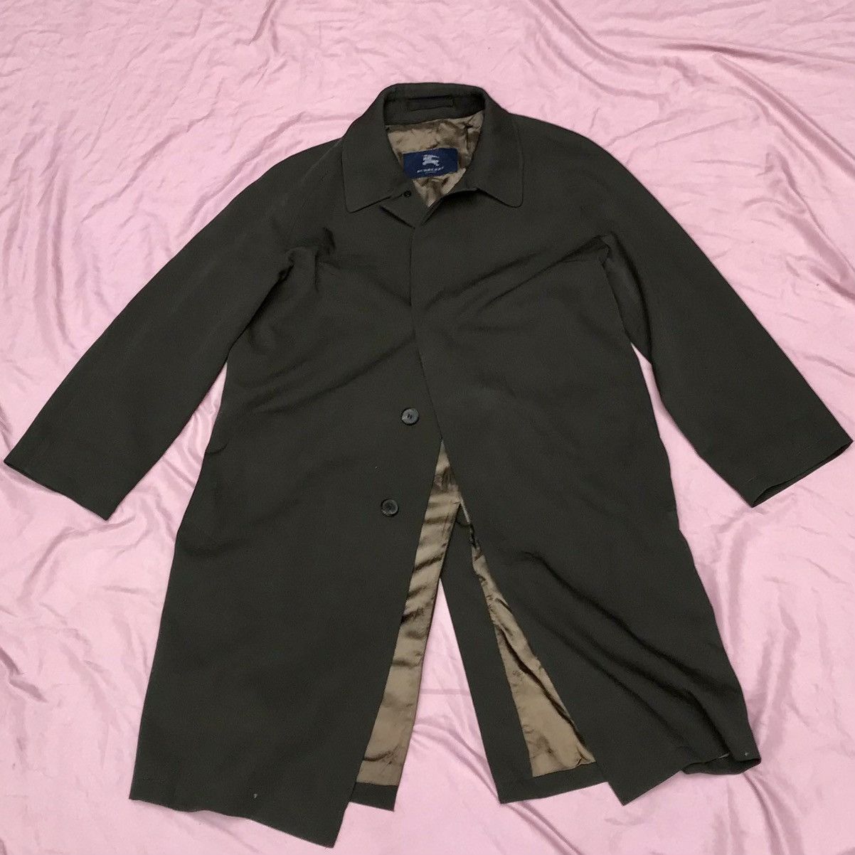 Burberry BURBERRY LONDON DARB GREEN PURE WOOL BALMACAAN RAINCOT Size US L / EU 52-54 / 3 - 4 Thumbnail